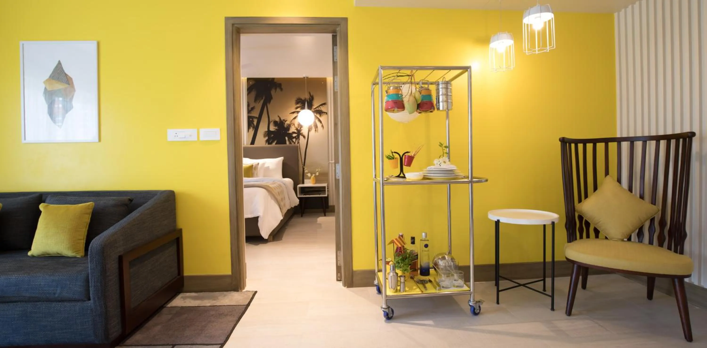 Living room, Bed in The Park Baga River Goa - Adults only Property