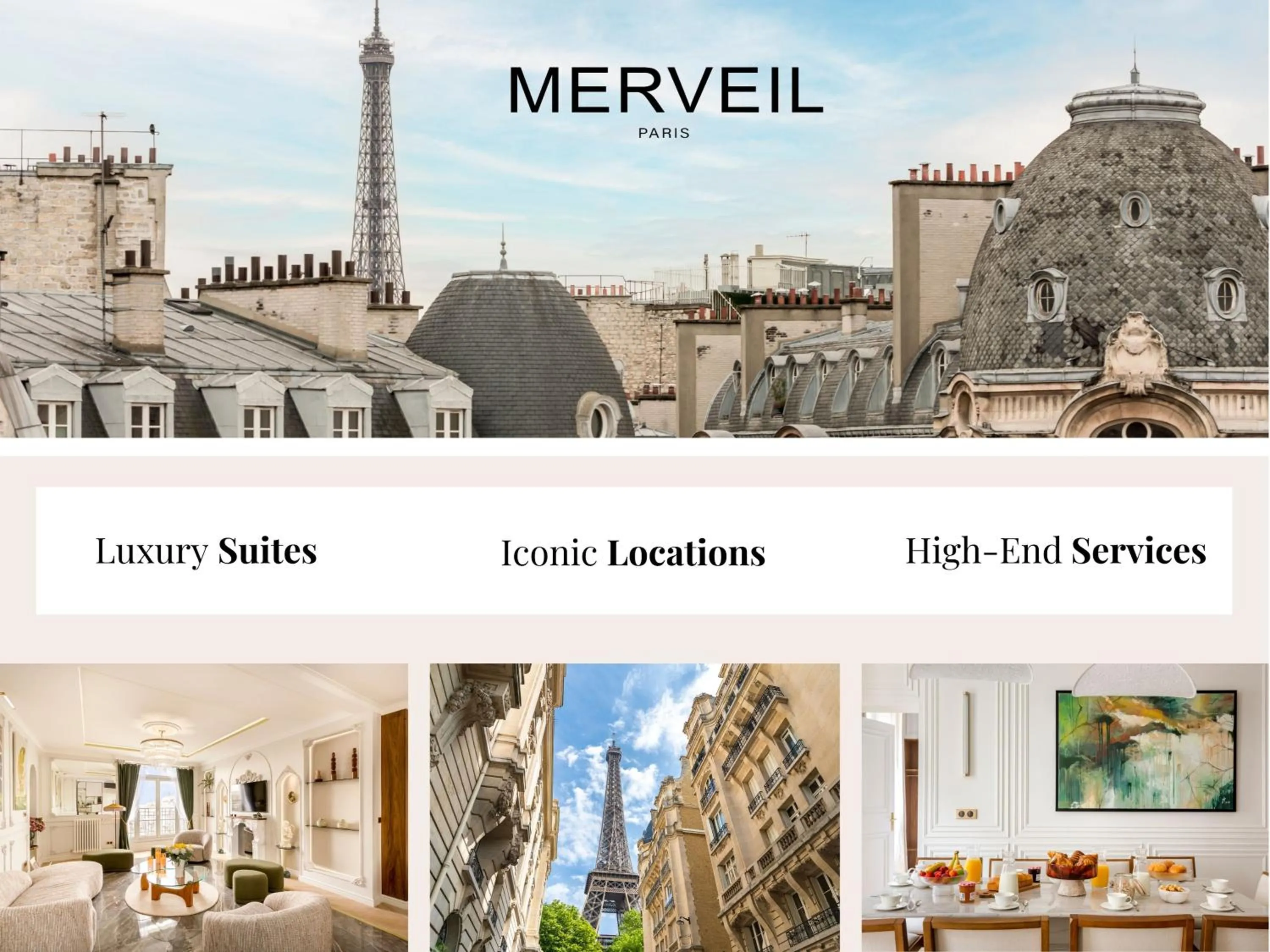 Text overlay in Merveil - Luxury Suite - Champs Elysées - Mermoz