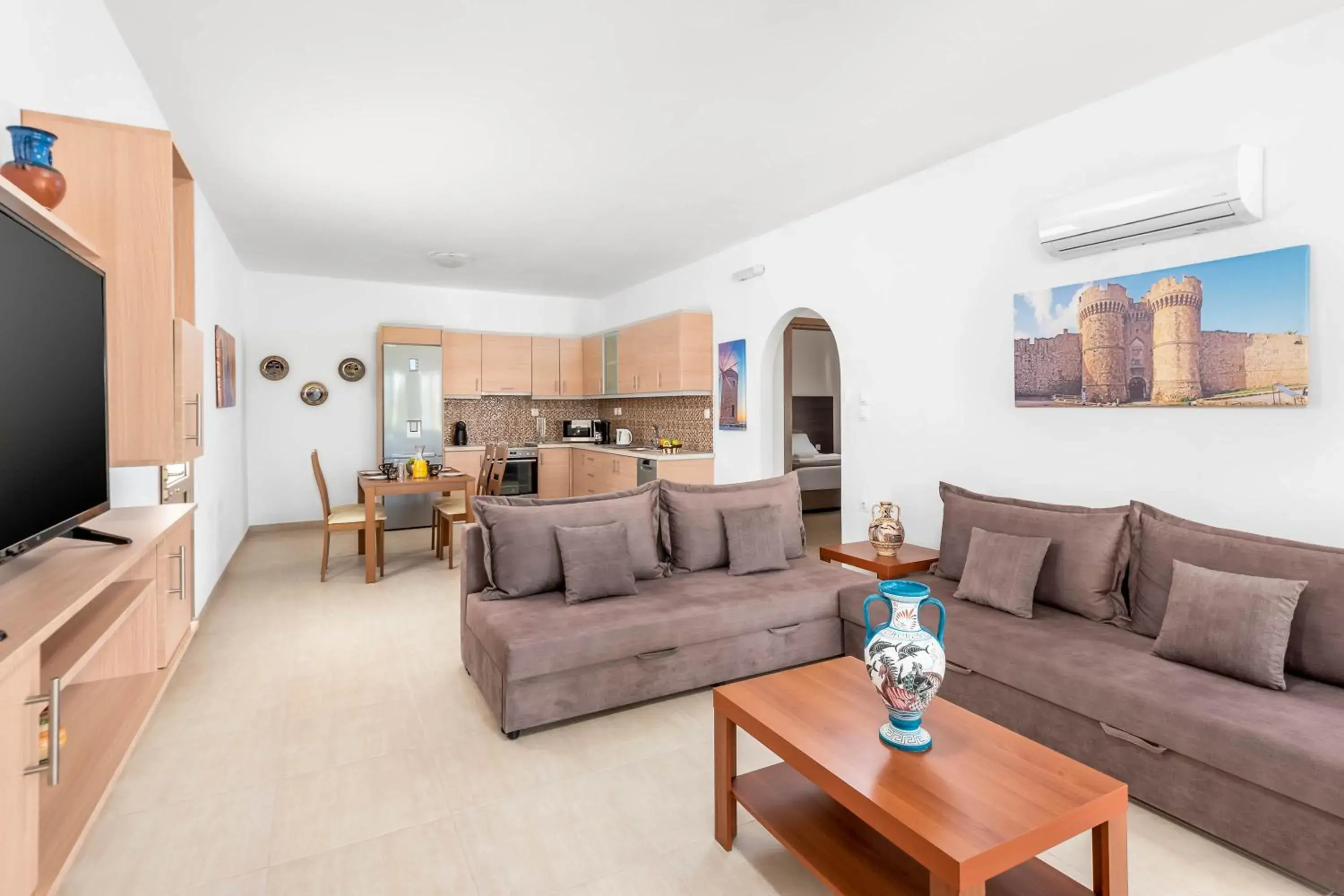 Living room in Kolymbia Village Living room in Kolymbia Village