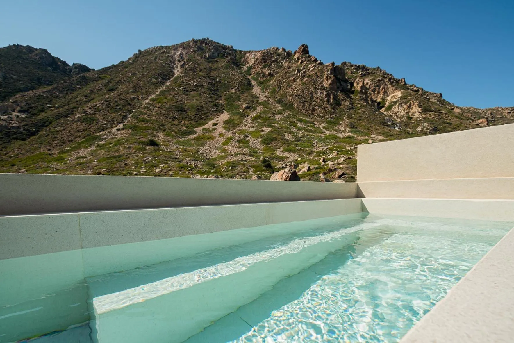 Pool view in Milos Cove