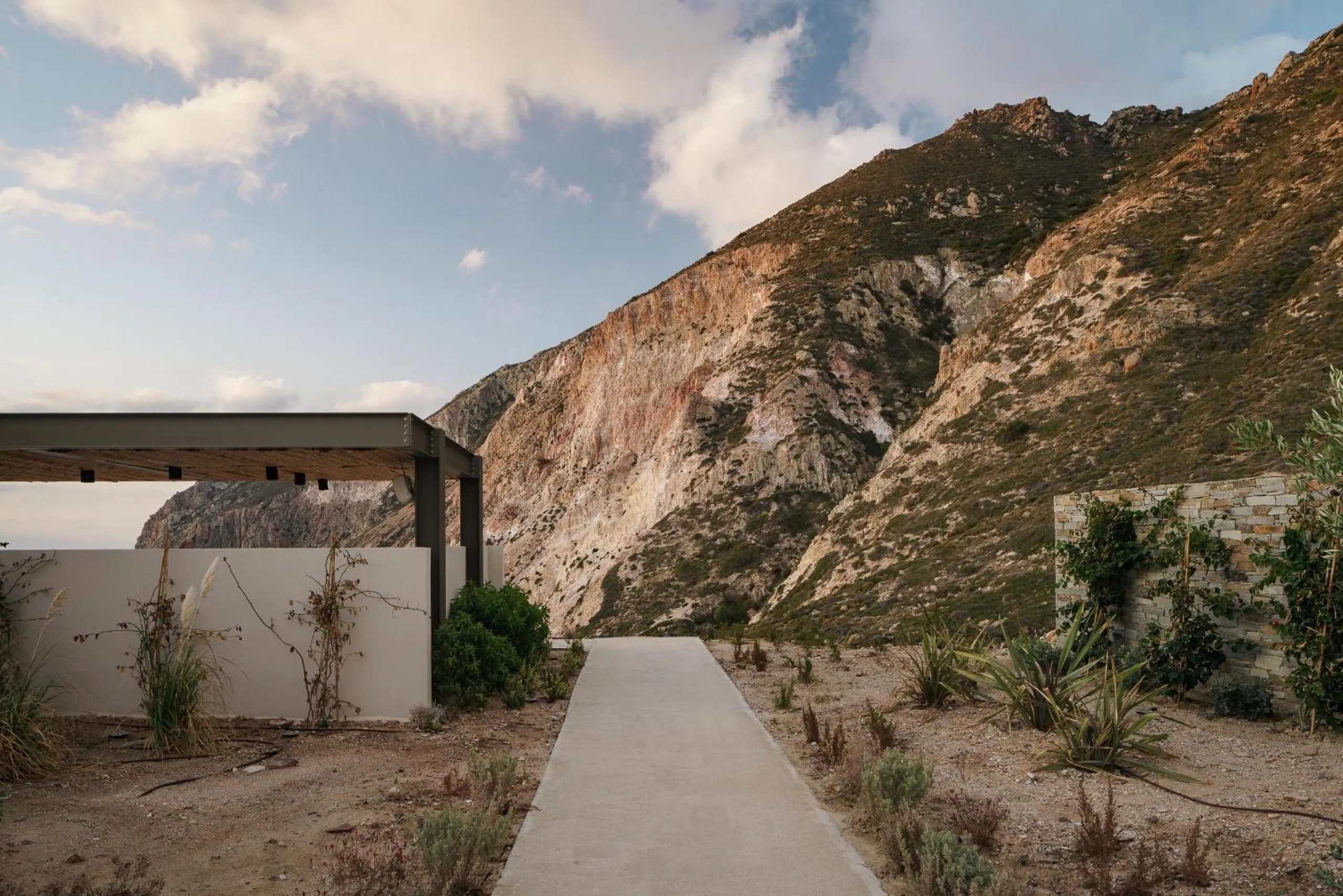 Mountain view in Milos Cove