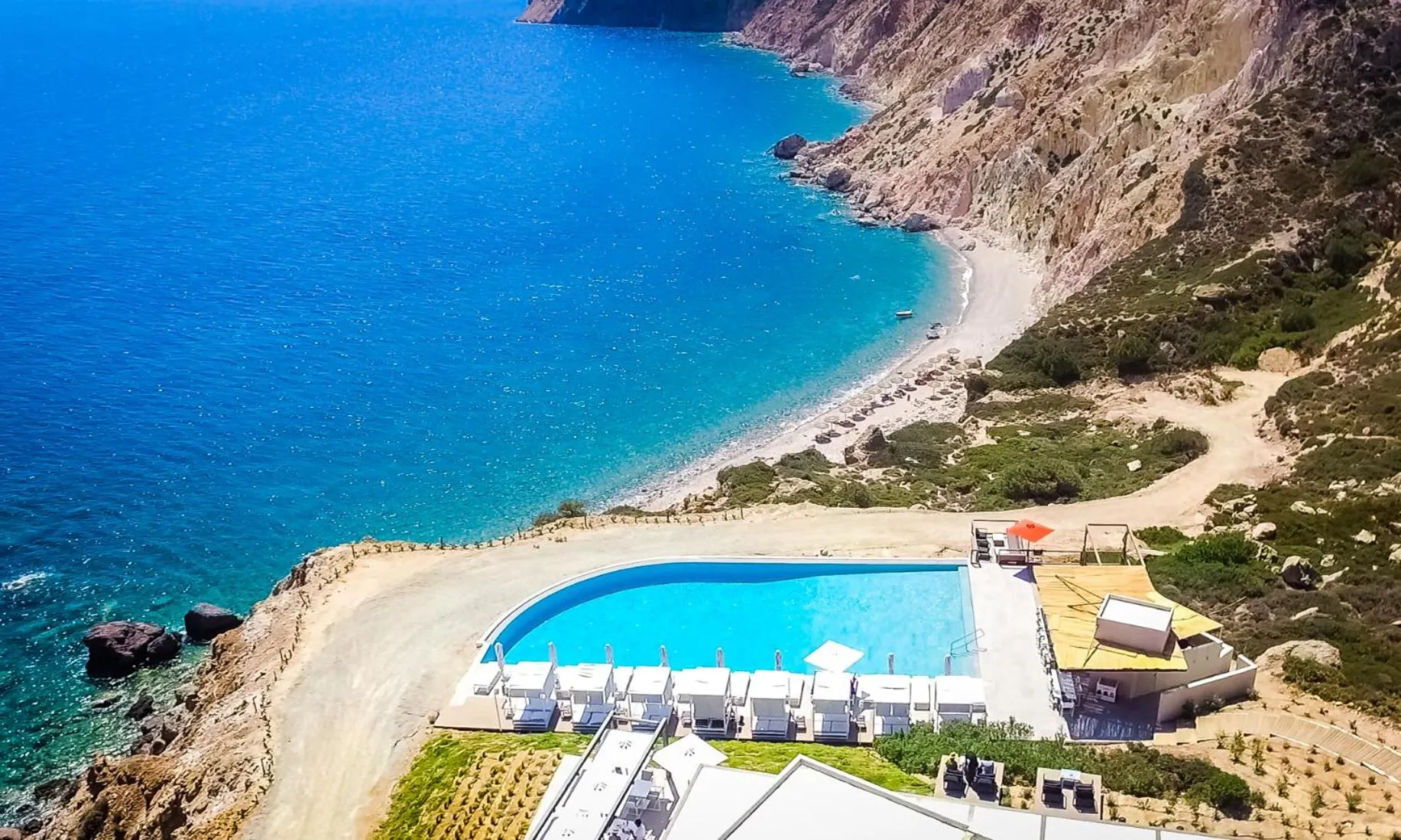 Swimming pool in Milos Cove