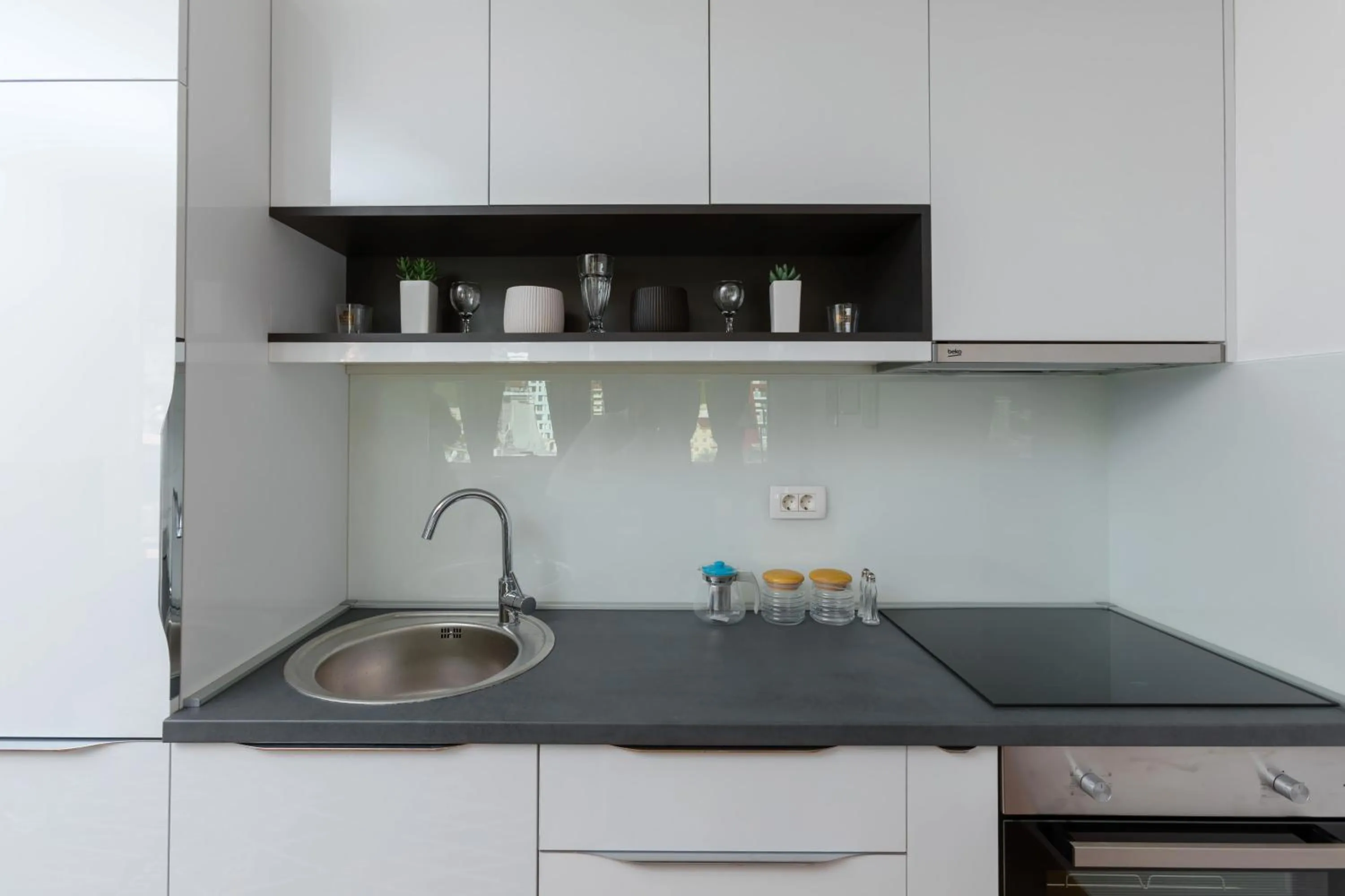 Kitchen or kitchenette in Apartments Krug