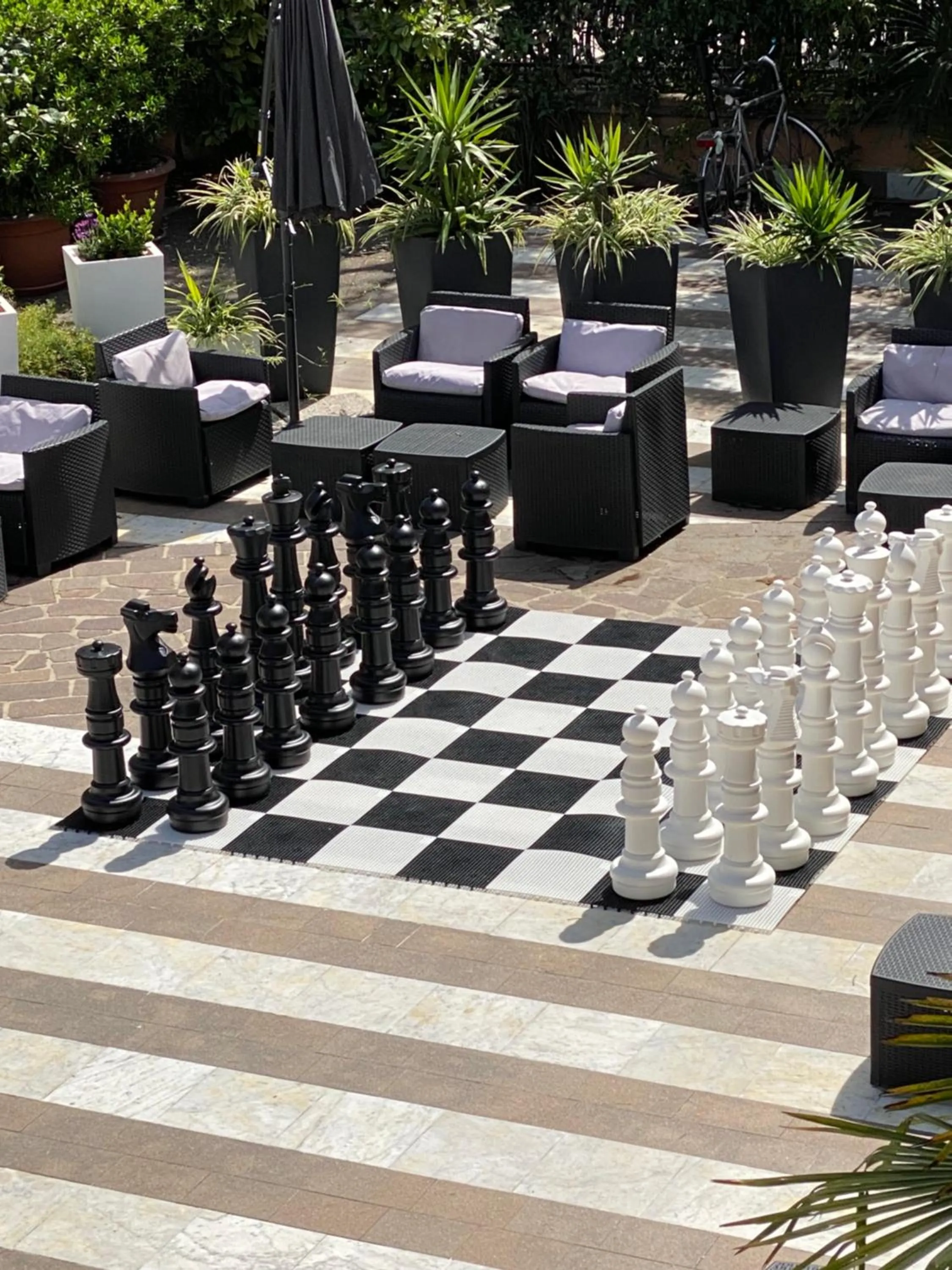 Garden view in Hotel La Perla