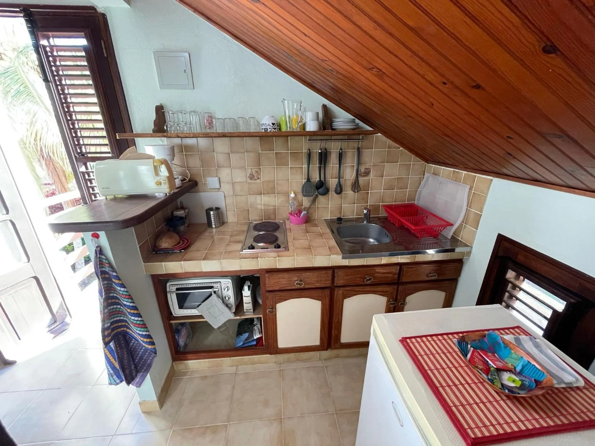 Kitchen or kitchenette in Résidence Sucrerie Motel - Les Anses-d'Arlets - Martinique