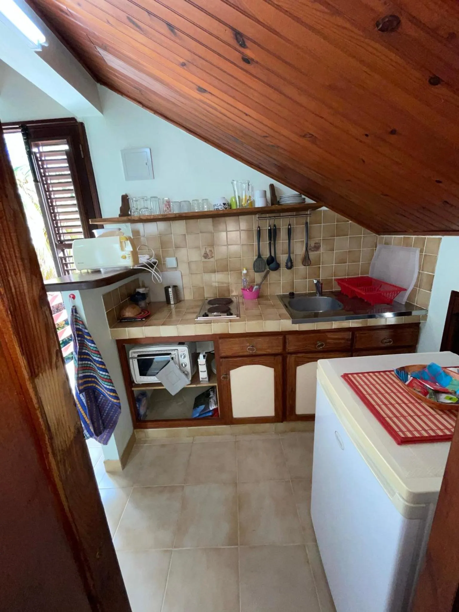 Kitchen or kitchenette in Résidence Sucrerie Motel - Les Anses-d'Arlets - Martinique
