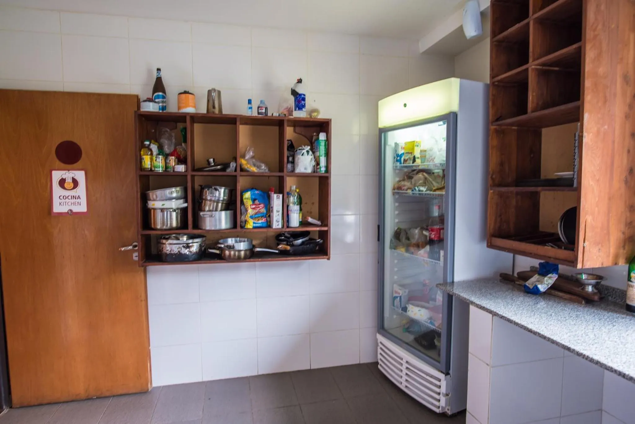 Communal kitchen in Rancho Grande Hostel