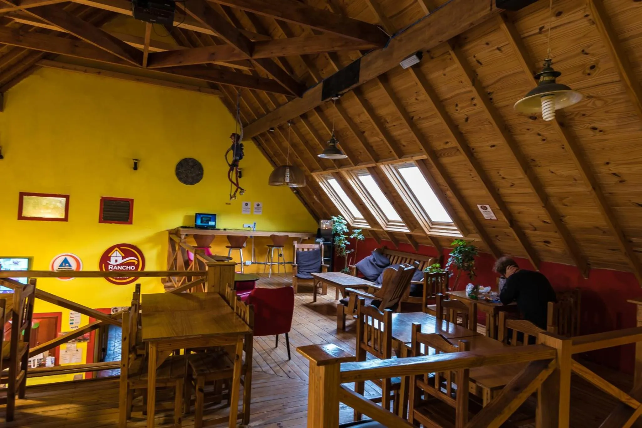 Seating area in Rancho Grande Hostel