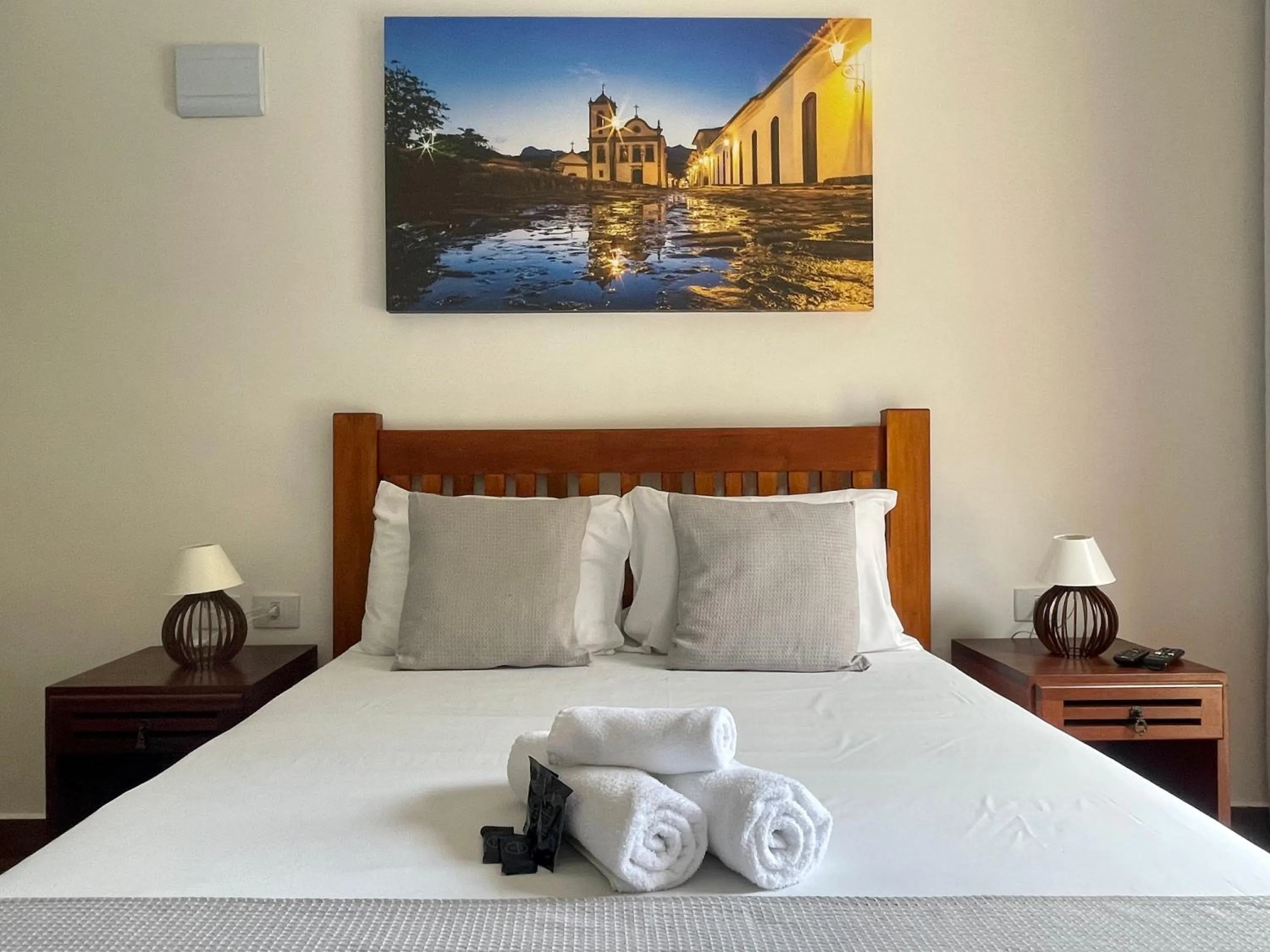 Bed in Pousada Cicerone - Portal das Artes - Com Gerador de Energia