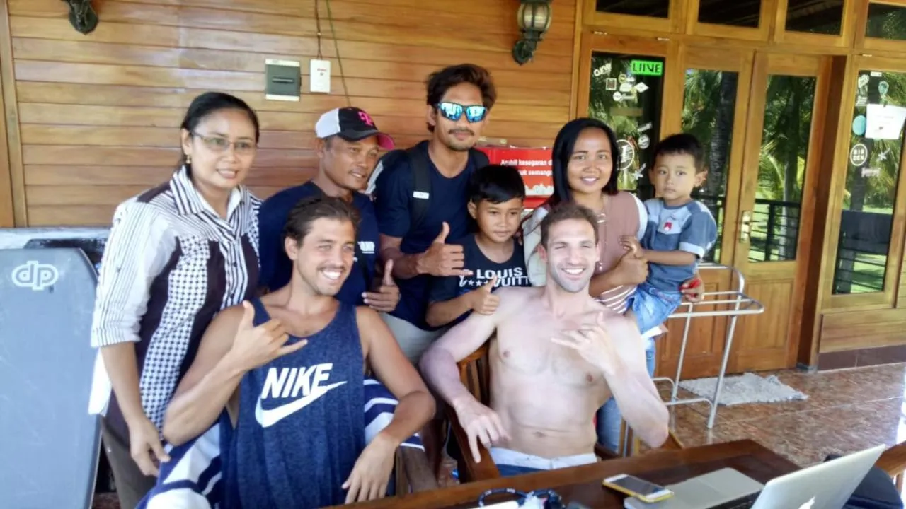 People in Arrys Watukarung Surfcamp