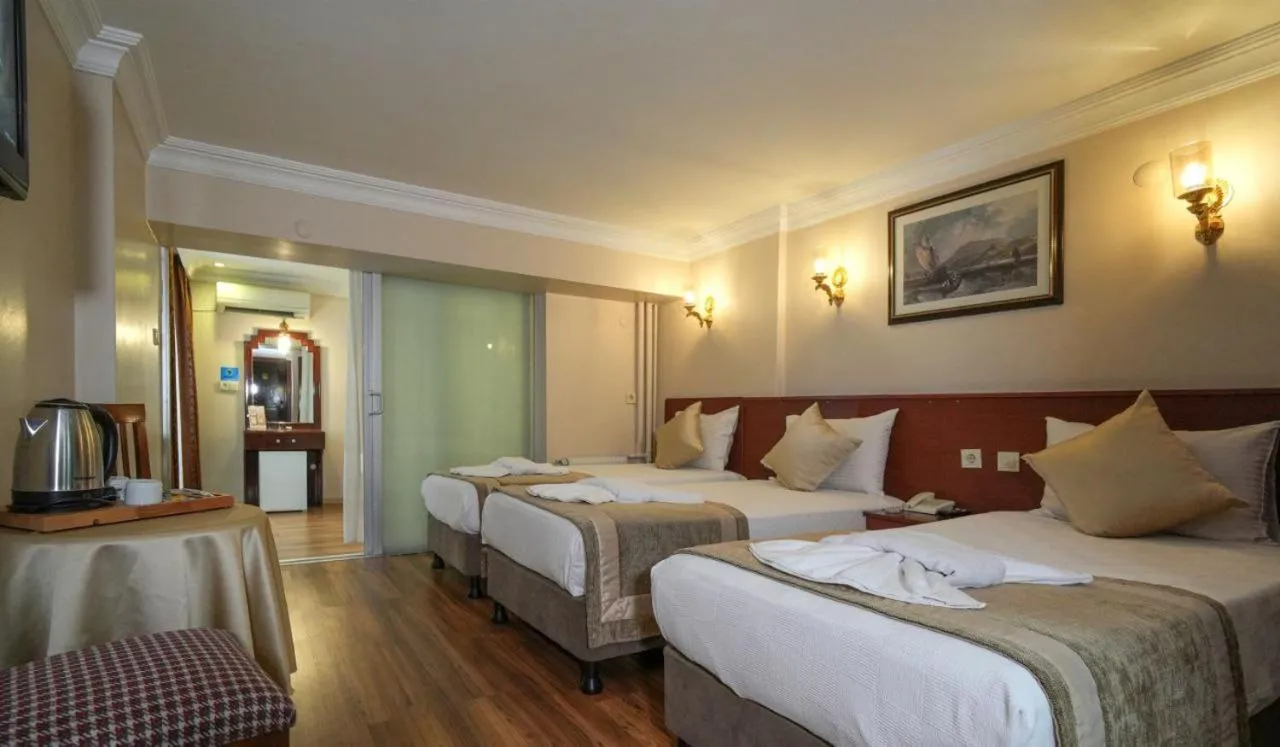 Bed in Hotel Akyildiz