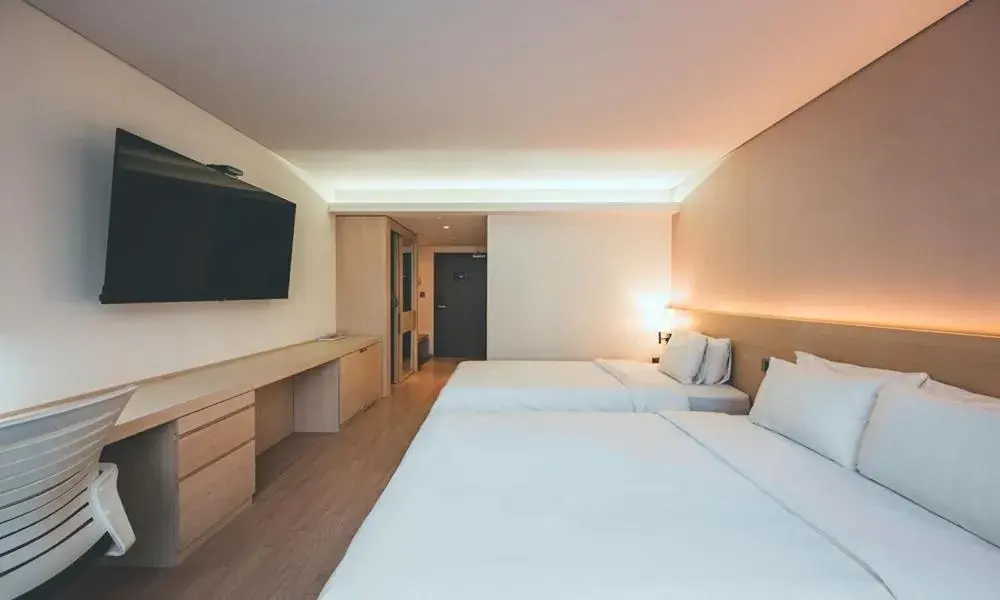 Bed in Wonju City Hotel HYEOKSIN Bed in Wonju City Hotel HYEOKSIN