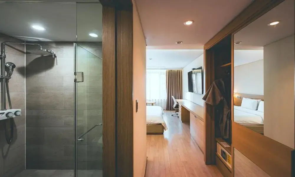 Bed in Wonju City Hotel HYEOKSIN Bed in Wonju City Hotel HYEOKSIN