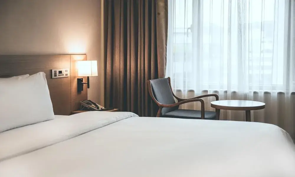 Bed in Wonju City Hotel HYEOKSIN Bed in Wonju City Hotel HYEOKSIN