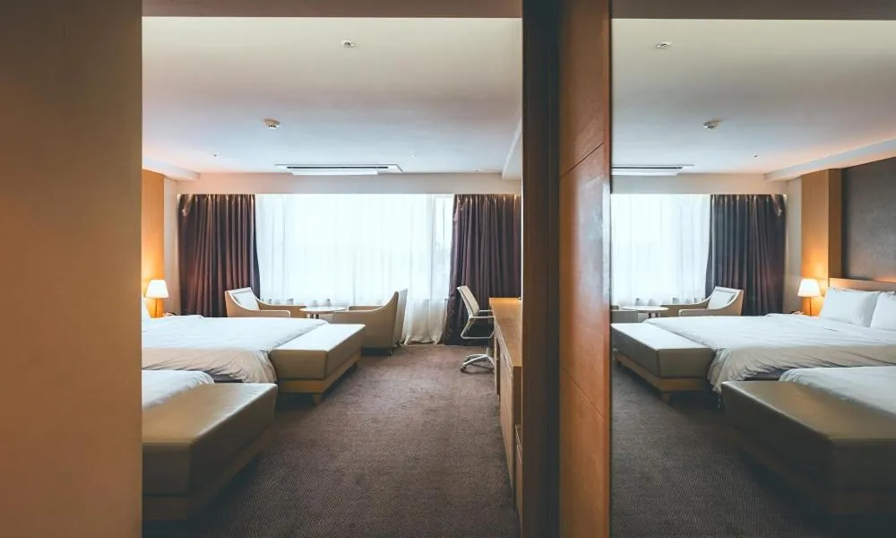 Bed in Wonju City Hotel HYEOKSIN