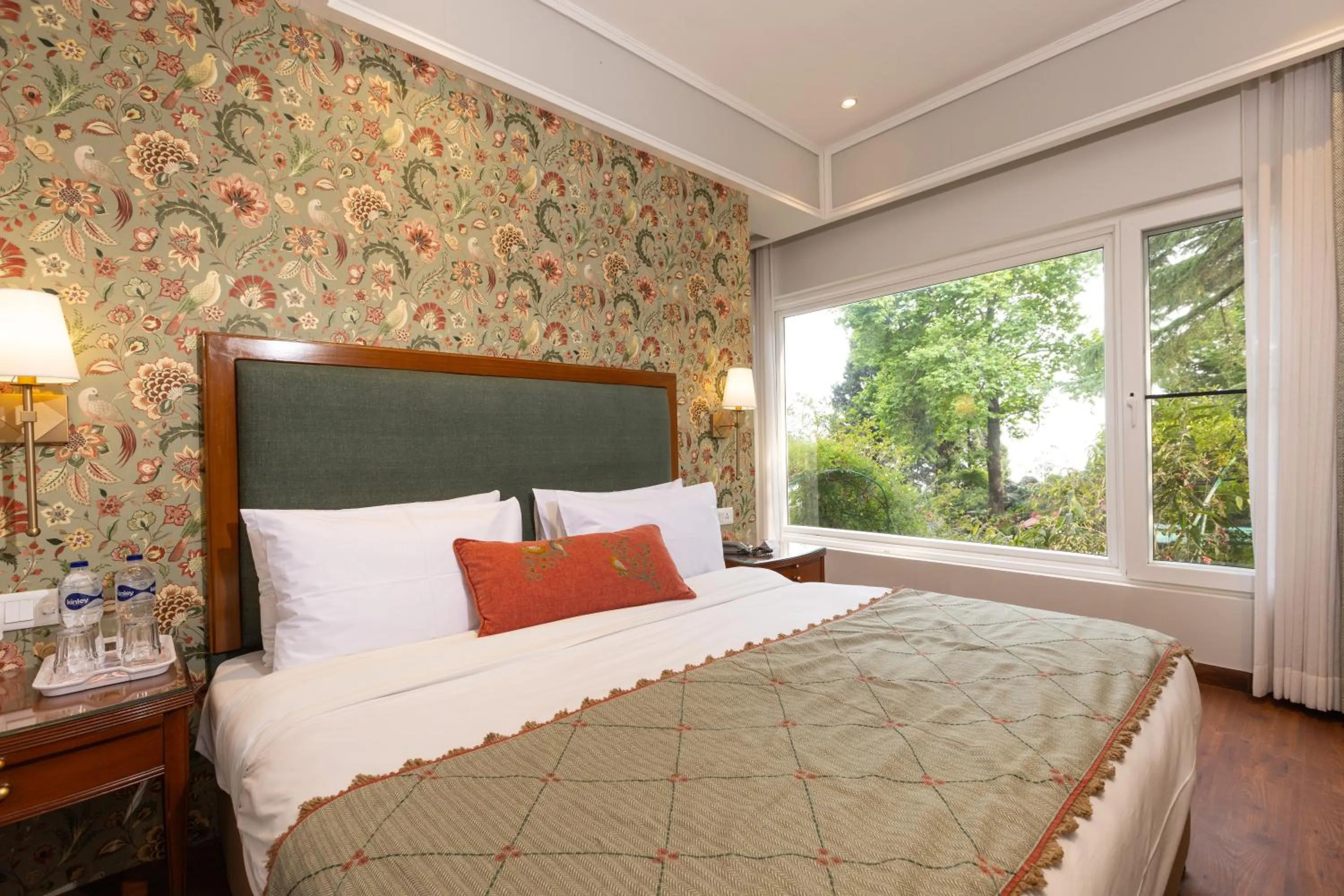 Bed in WelcomHeritage Kasmanda Palace