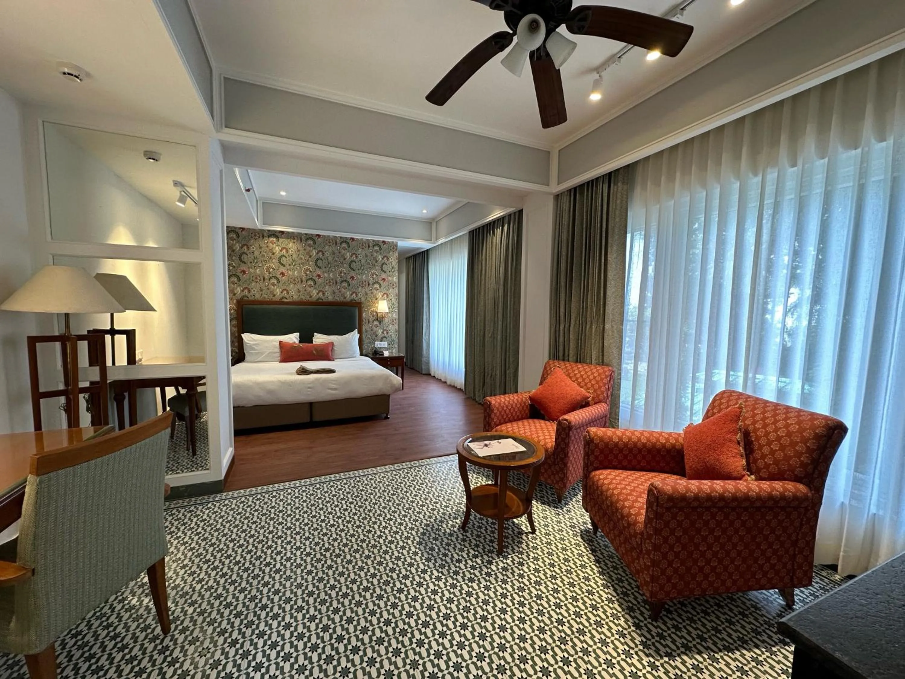 Bed in WelcomHeritage Kasmanda Palace