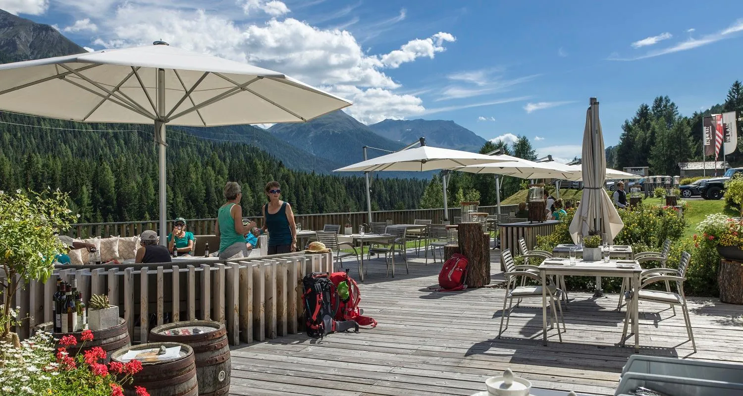 Balcony/Terrace in Relais & Châteaux IN LAIN Hotel Cadonau