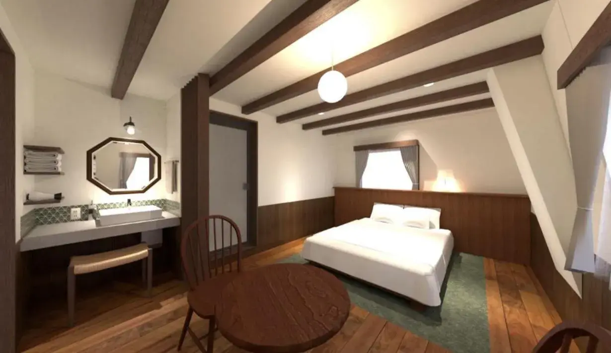 Photo of the whole room, Bed in Matsumoto Hotel Kagetsu Photo of the whole room, Bed in Matsumoto Hotel Kagetsu