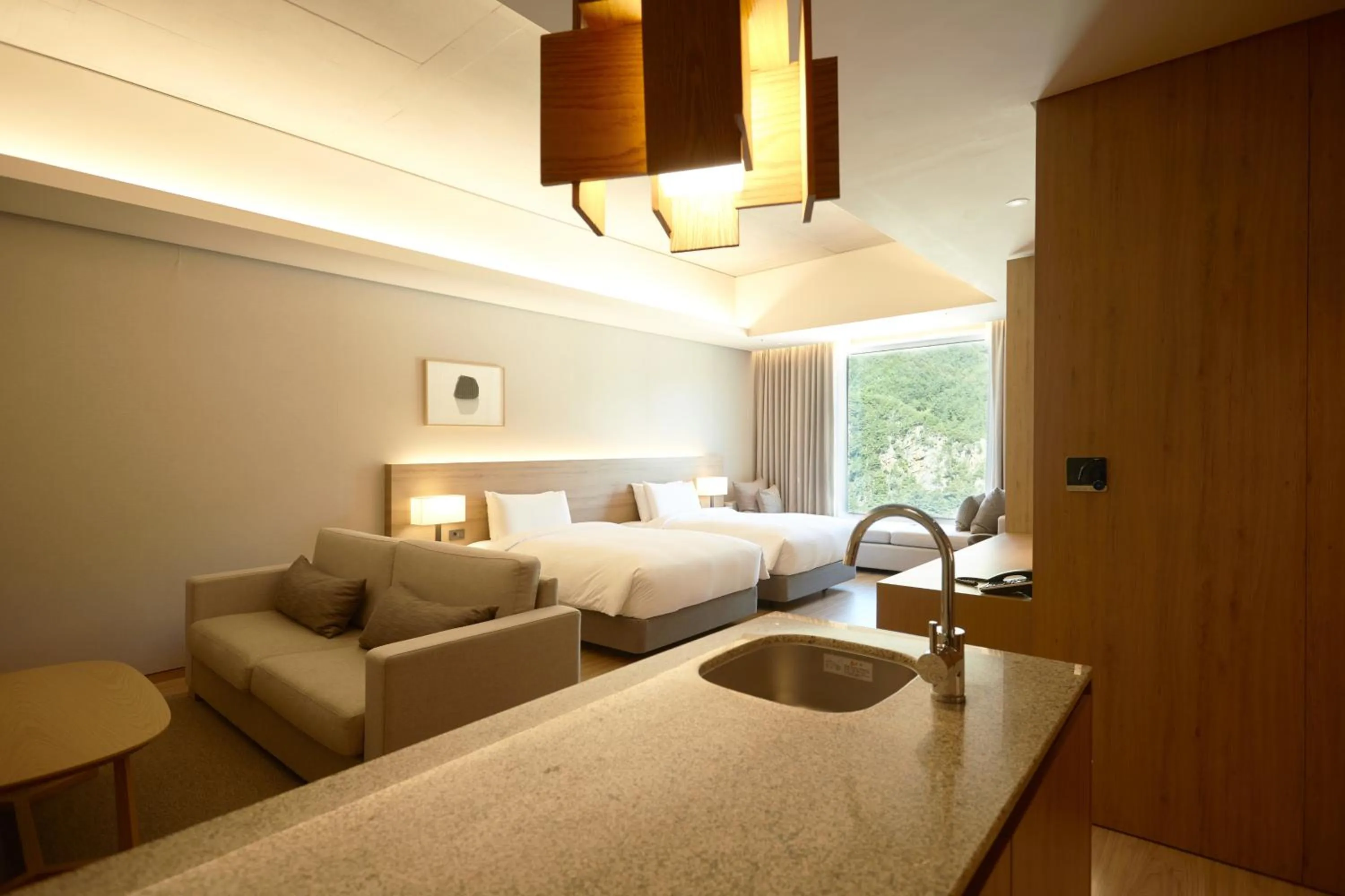 Living room, Bed in PARK ROCHE Resort & Wellness