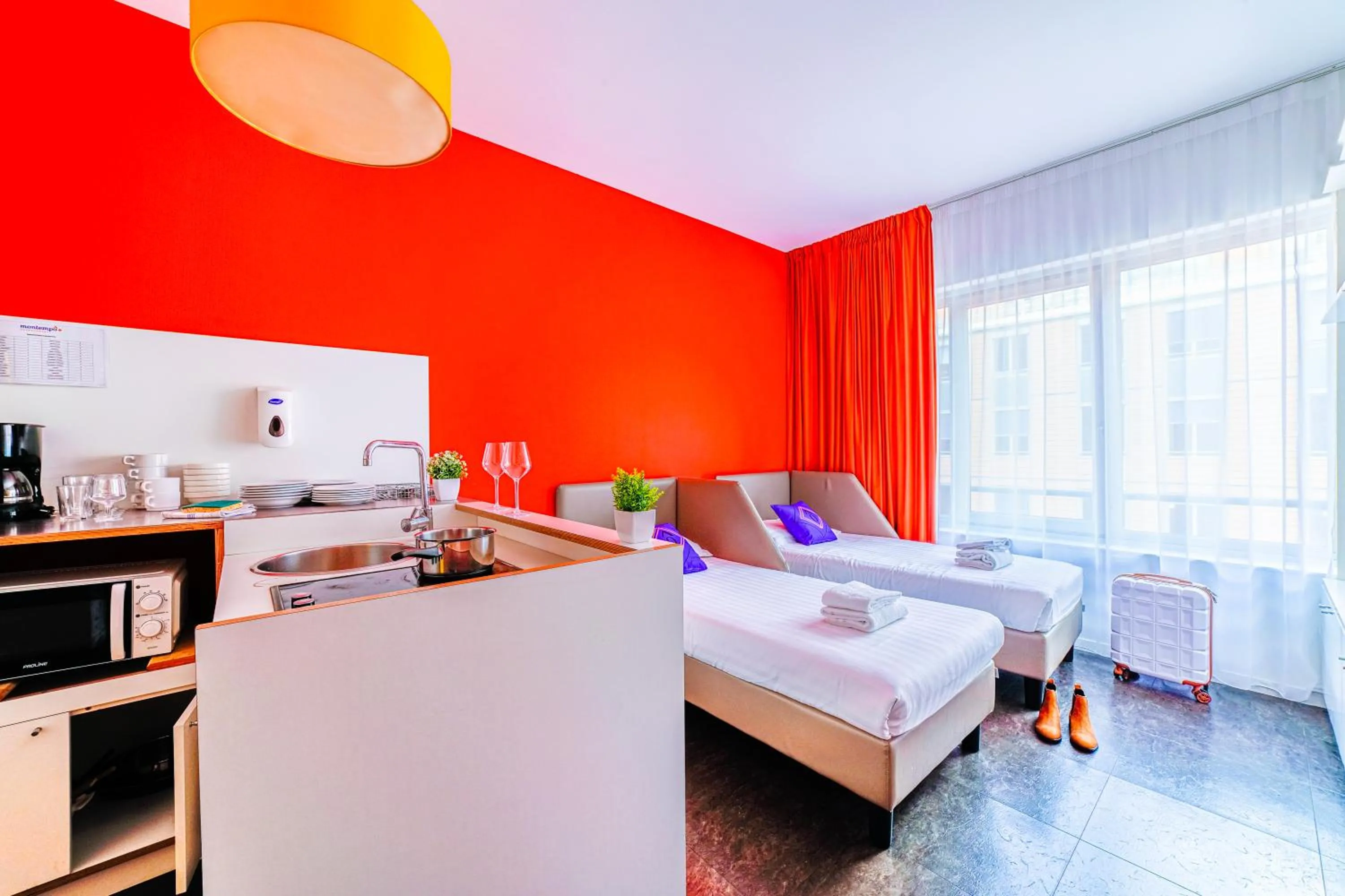 Photo of the whole room, Bed in Residence Montempo Appart'Hôtel Lyon Cite Internationale