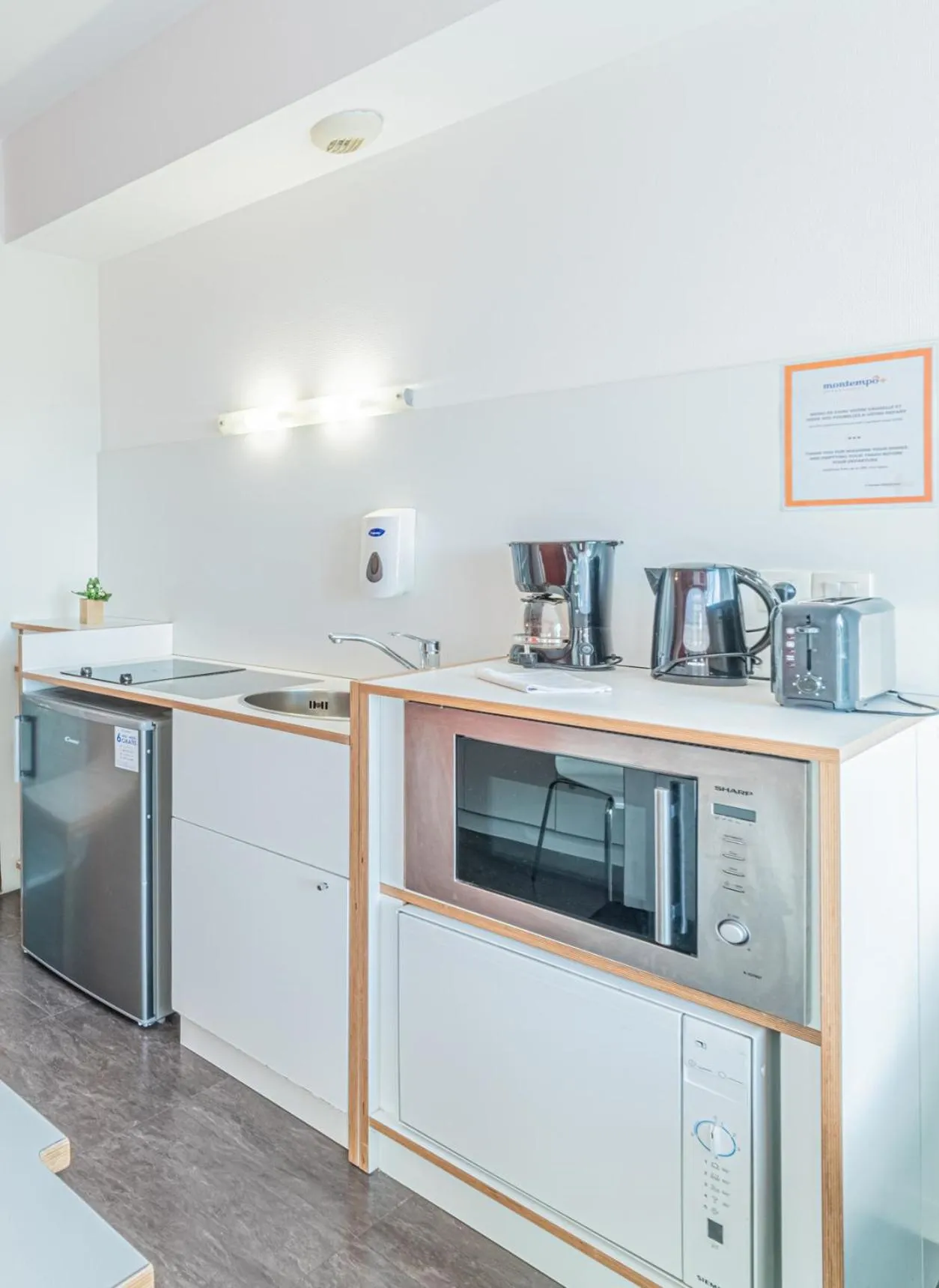 Kitchen or kitchenette in Residence Montempo Appart'Hôtel Lyon Cite Internationale