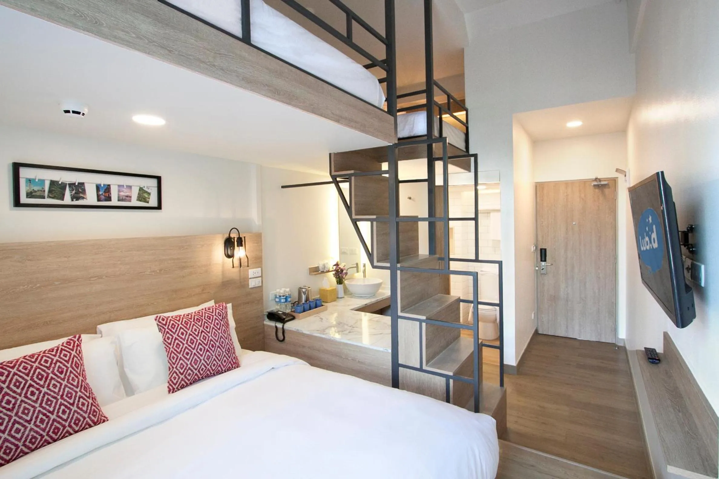 Bedroom, Bed in Lub d Manila Makati - Central Makati, Near Nightlife