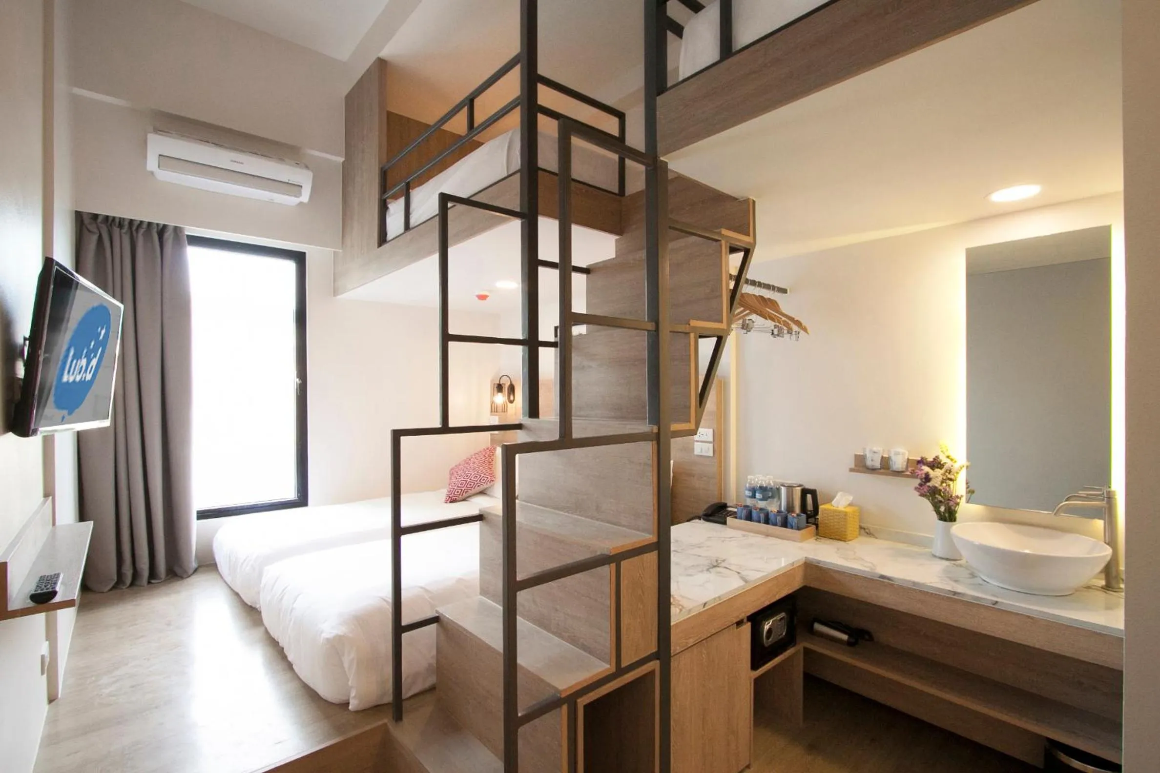 Bedroom, Bed in Lub d Manila Makati - Central Makati, Near Nightlife