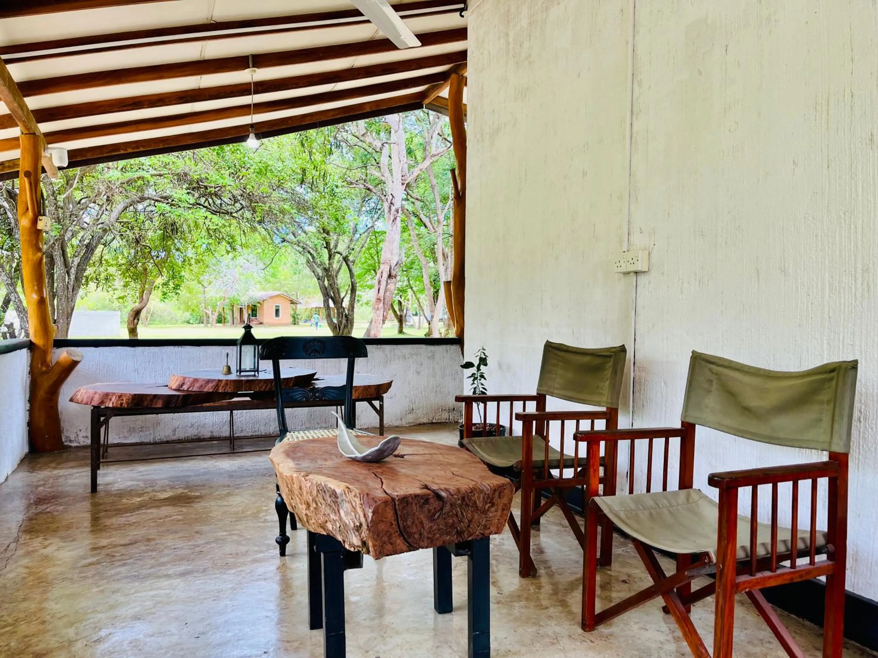 Seating area in Funky Leopard Safari Lodge Bordering Yala National Park