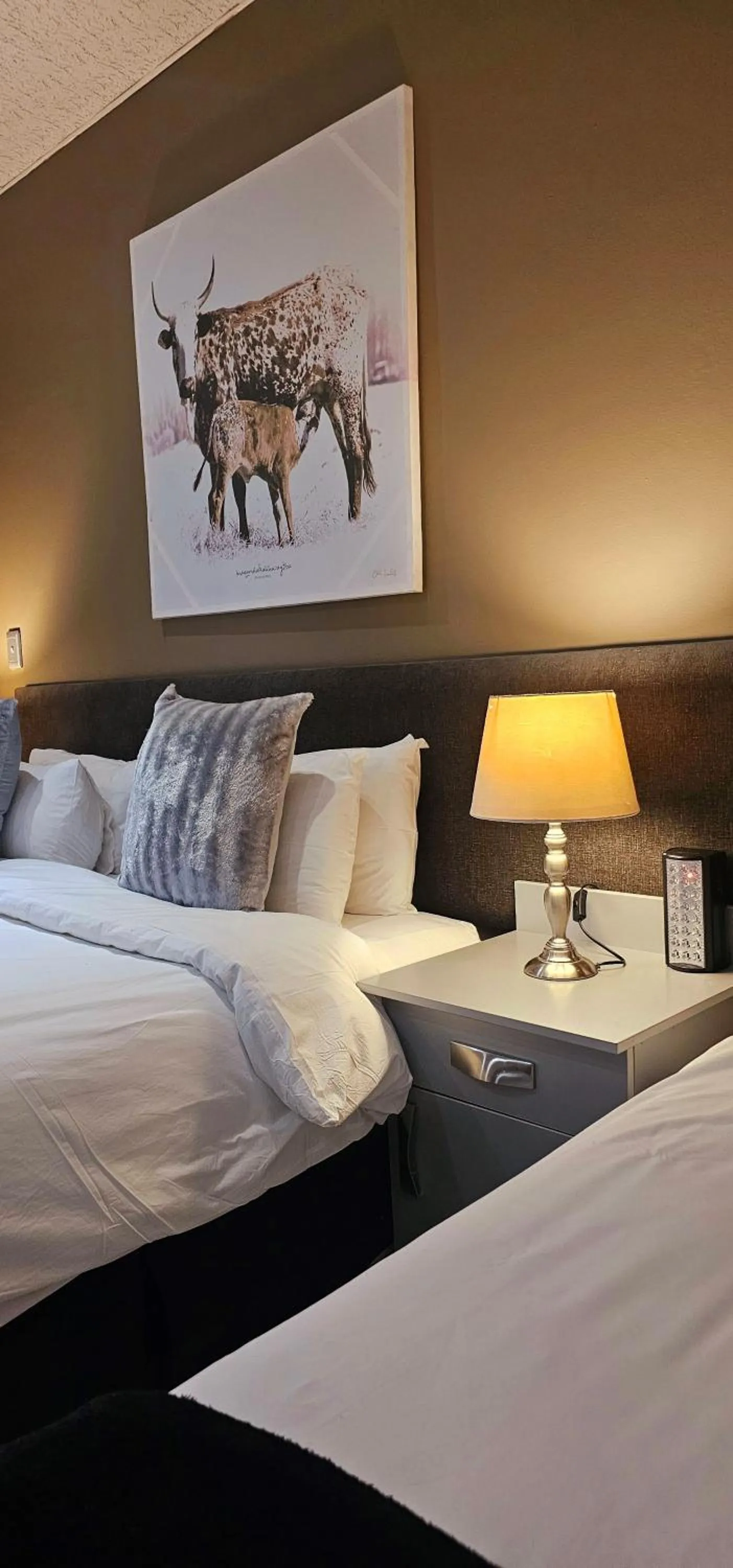 Decorative detail, Bed in Lion Lodge