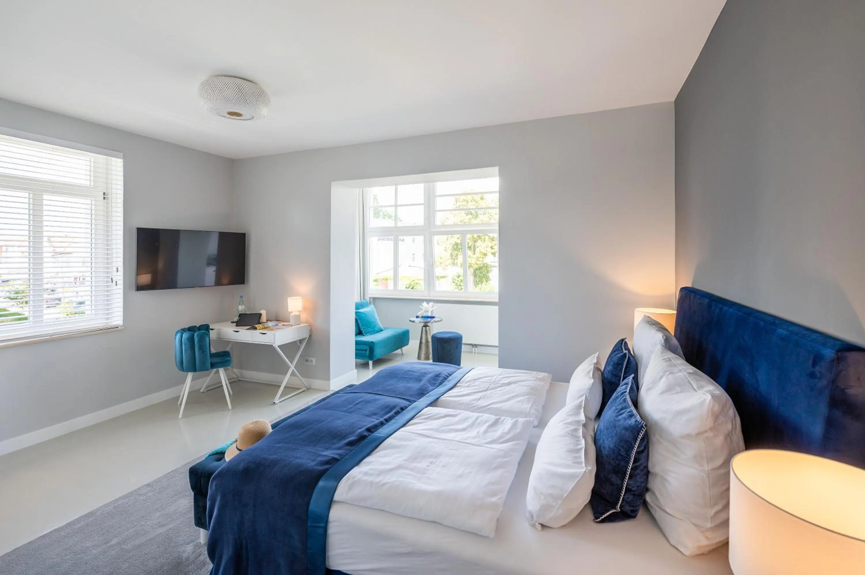 Photo of the whole room, Bed in Strandvilla Glückauf