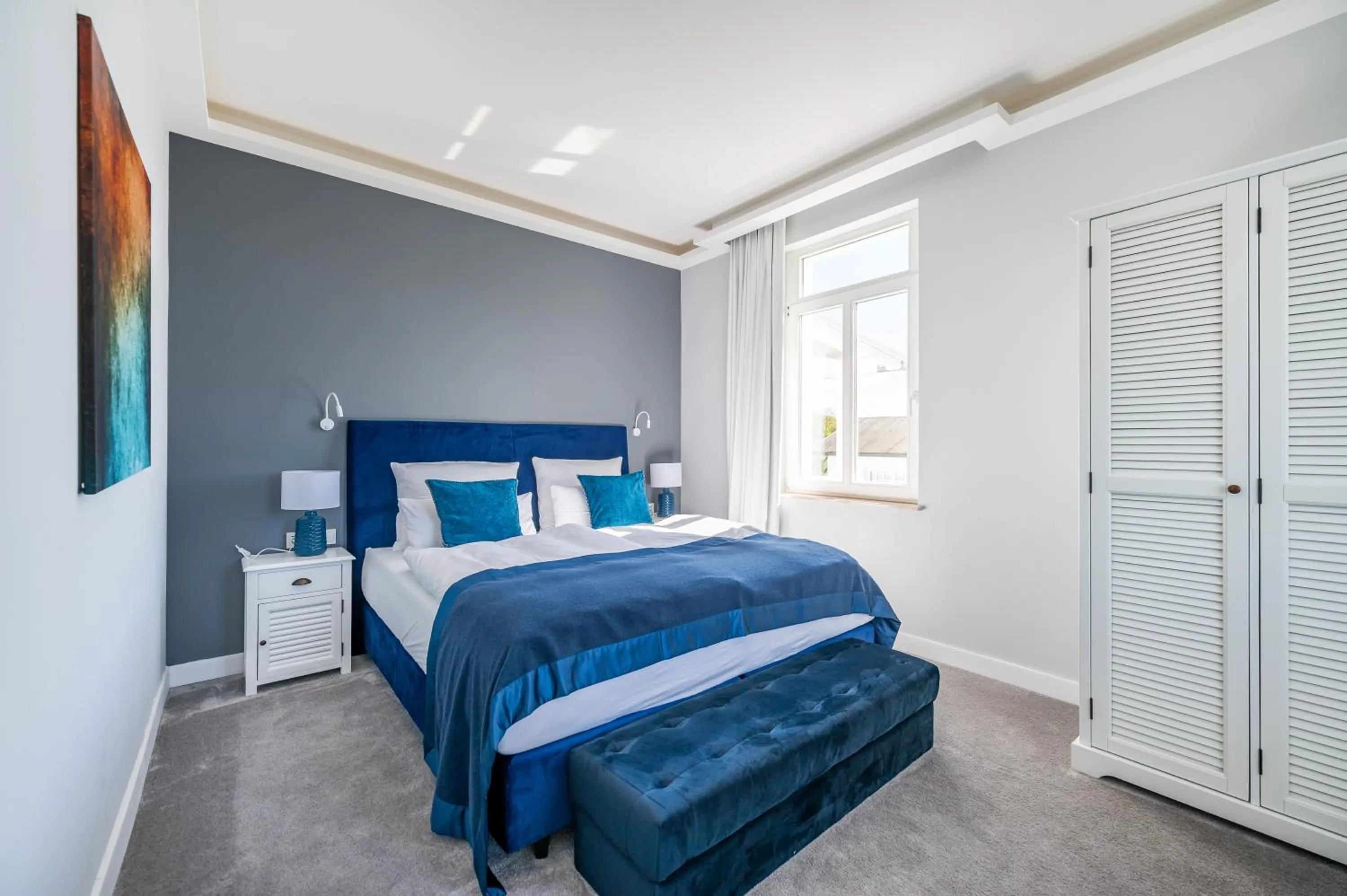 Photo of the whole room, Bed in Strandvilla Glückauf