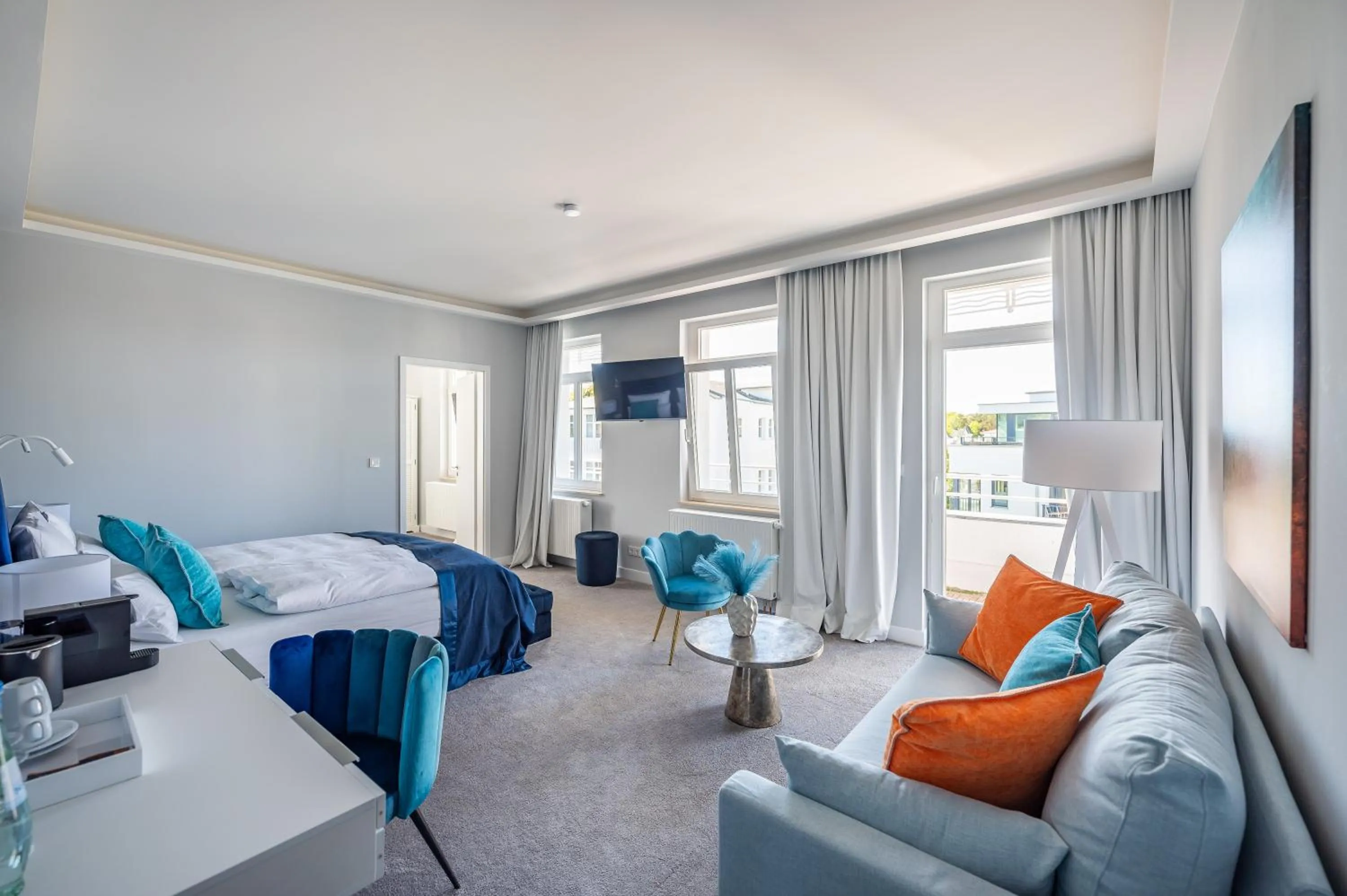 TV and multimedia, Bed in Strandvilla Glückauf