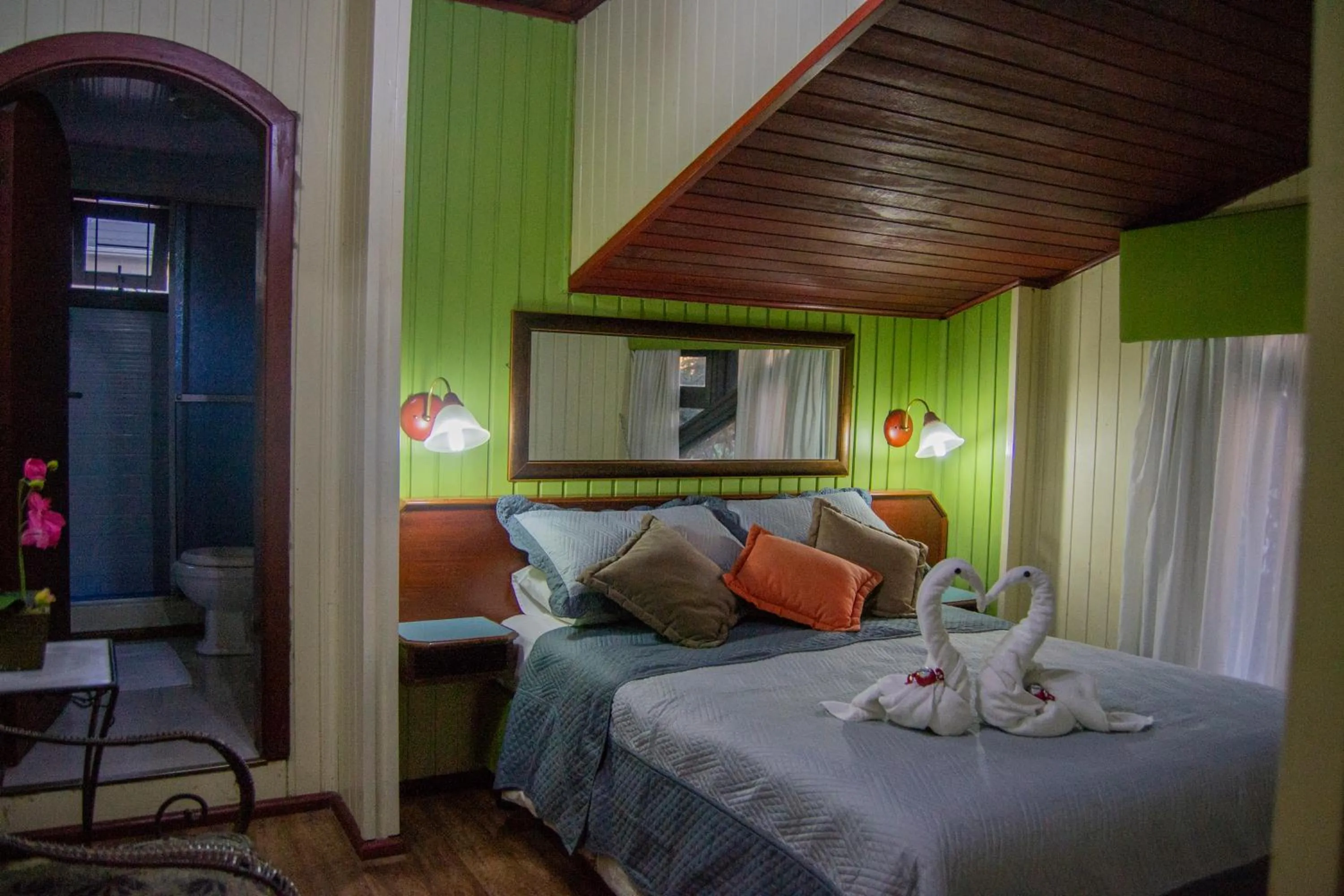 Bed in Pousada casa da Colina