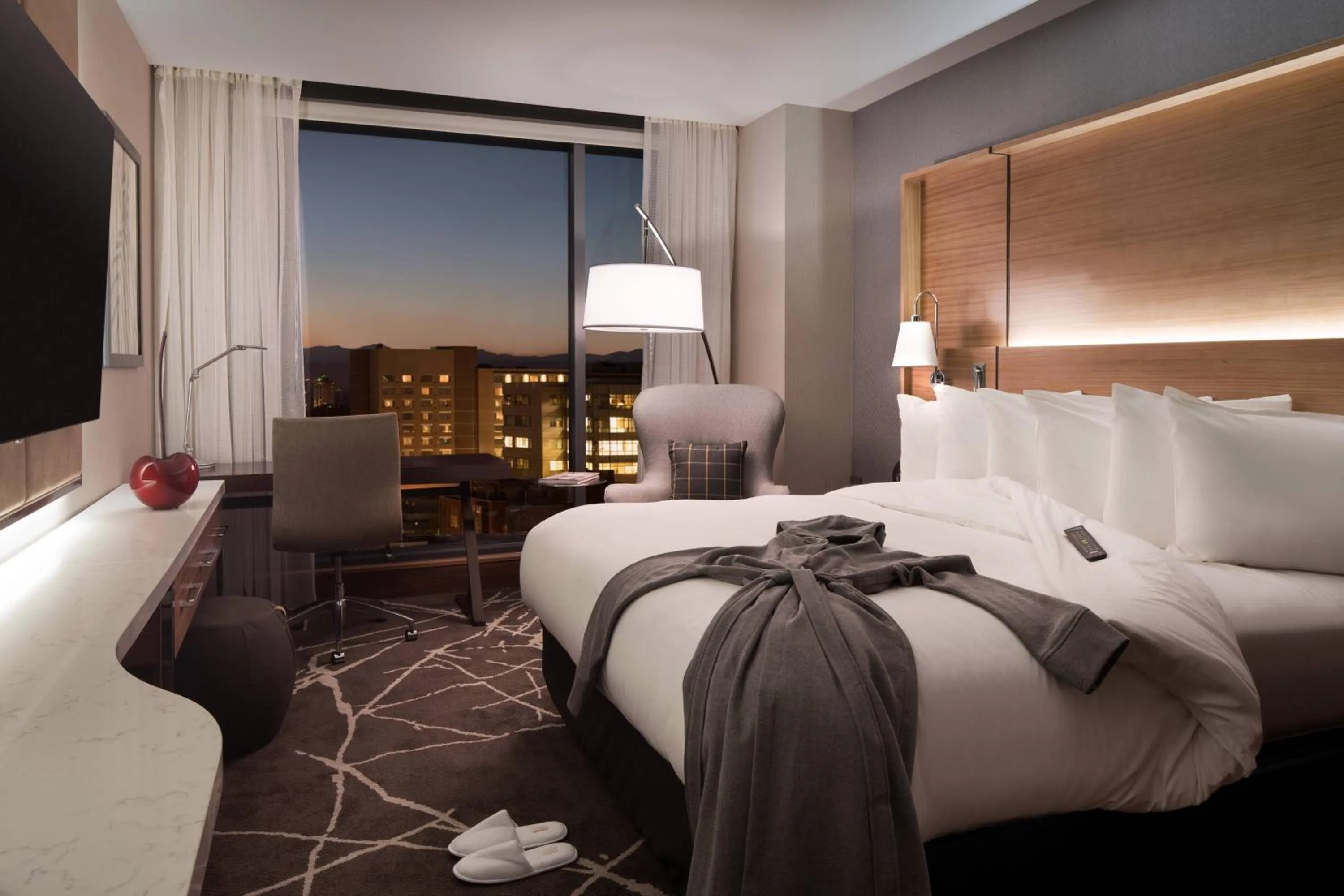 Photo of the whole room, Bed in The Jacquard, Autograph Collection