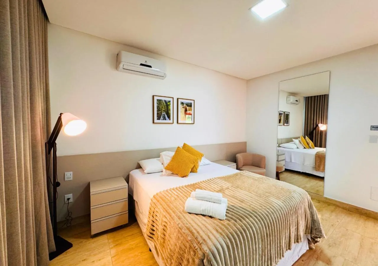 Bed in Hotel Chalé Capitólio