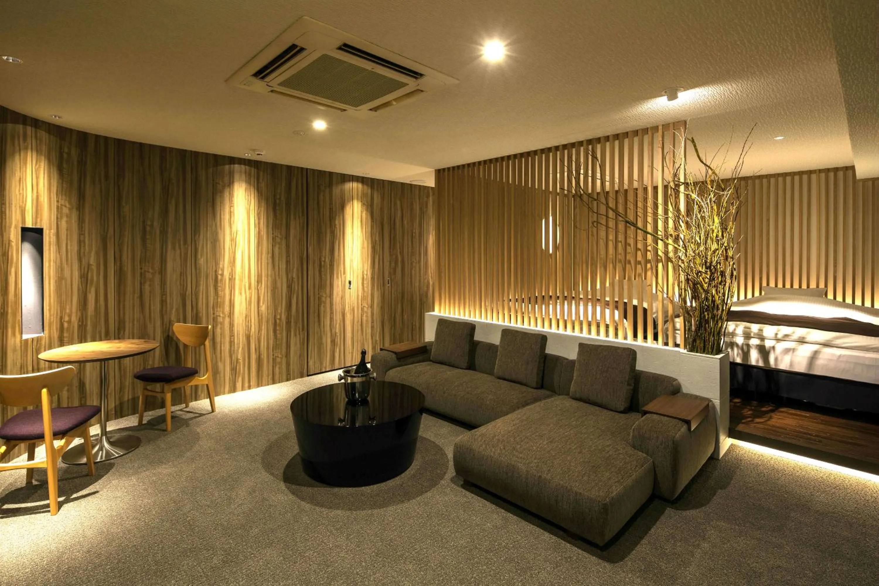 Living room, Bed in Hotel THE Grandee Shinsaibashi Namba