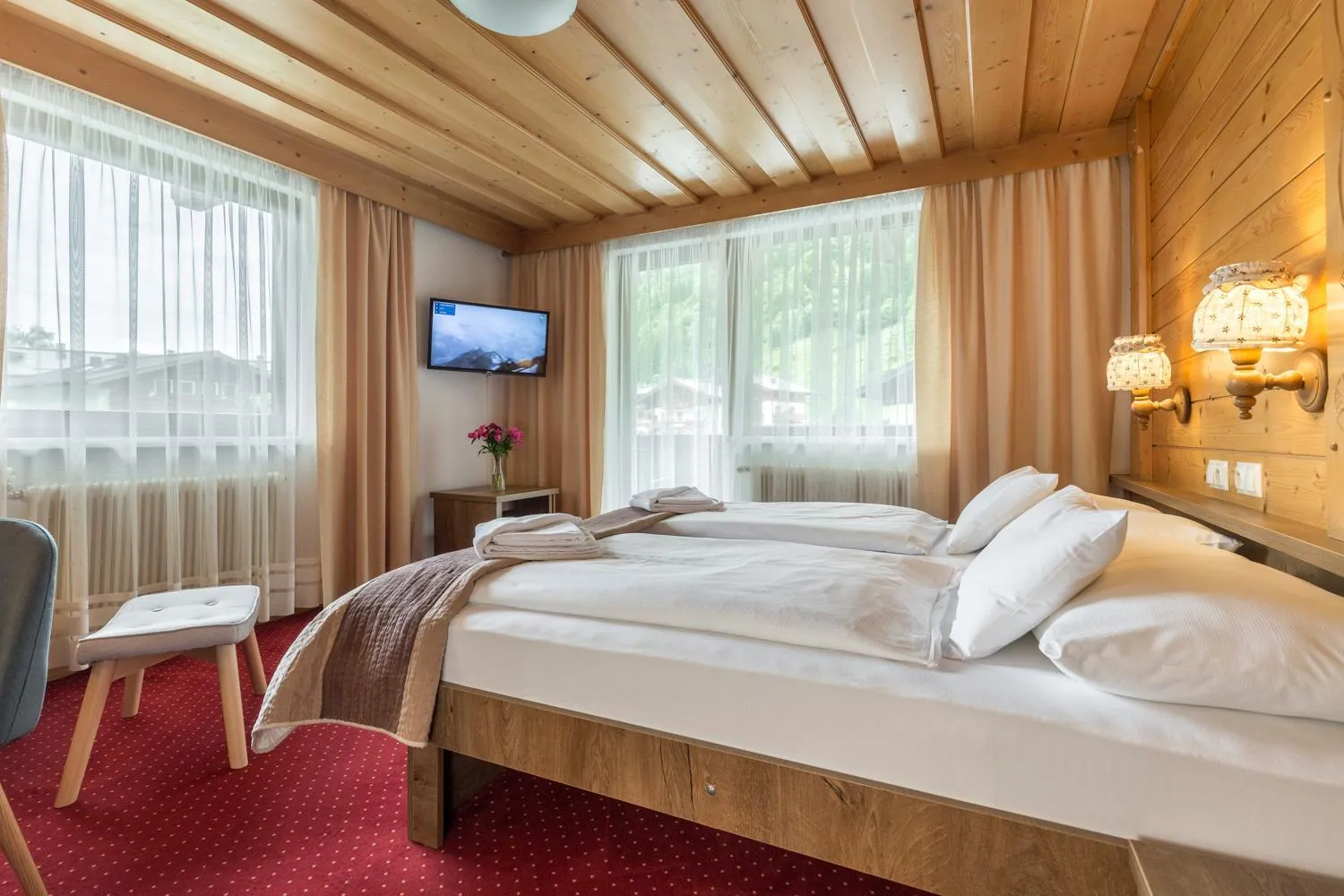 Bedroom, Bed in Hotel Post Fusch