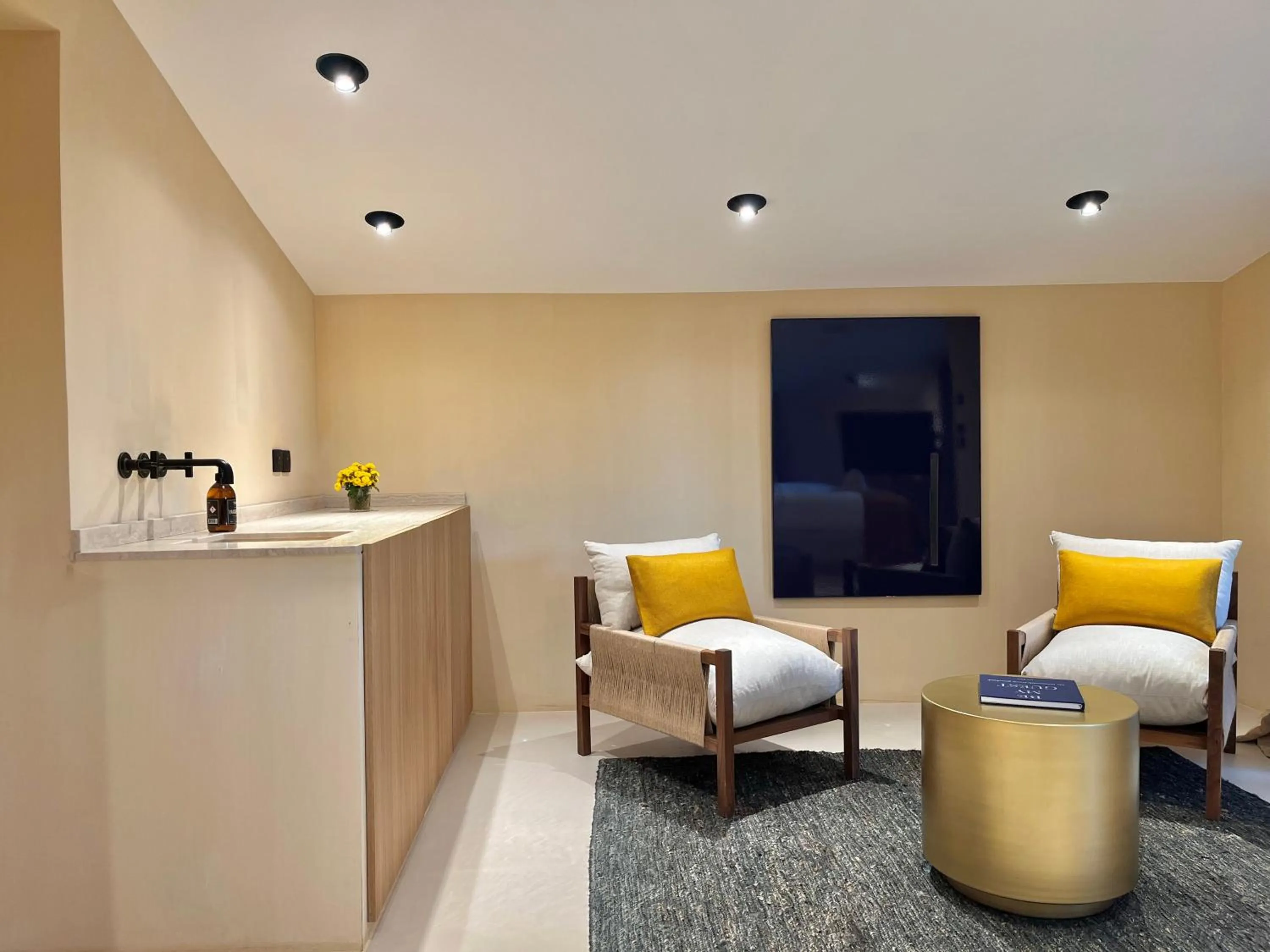 Living room in Toile Blanche