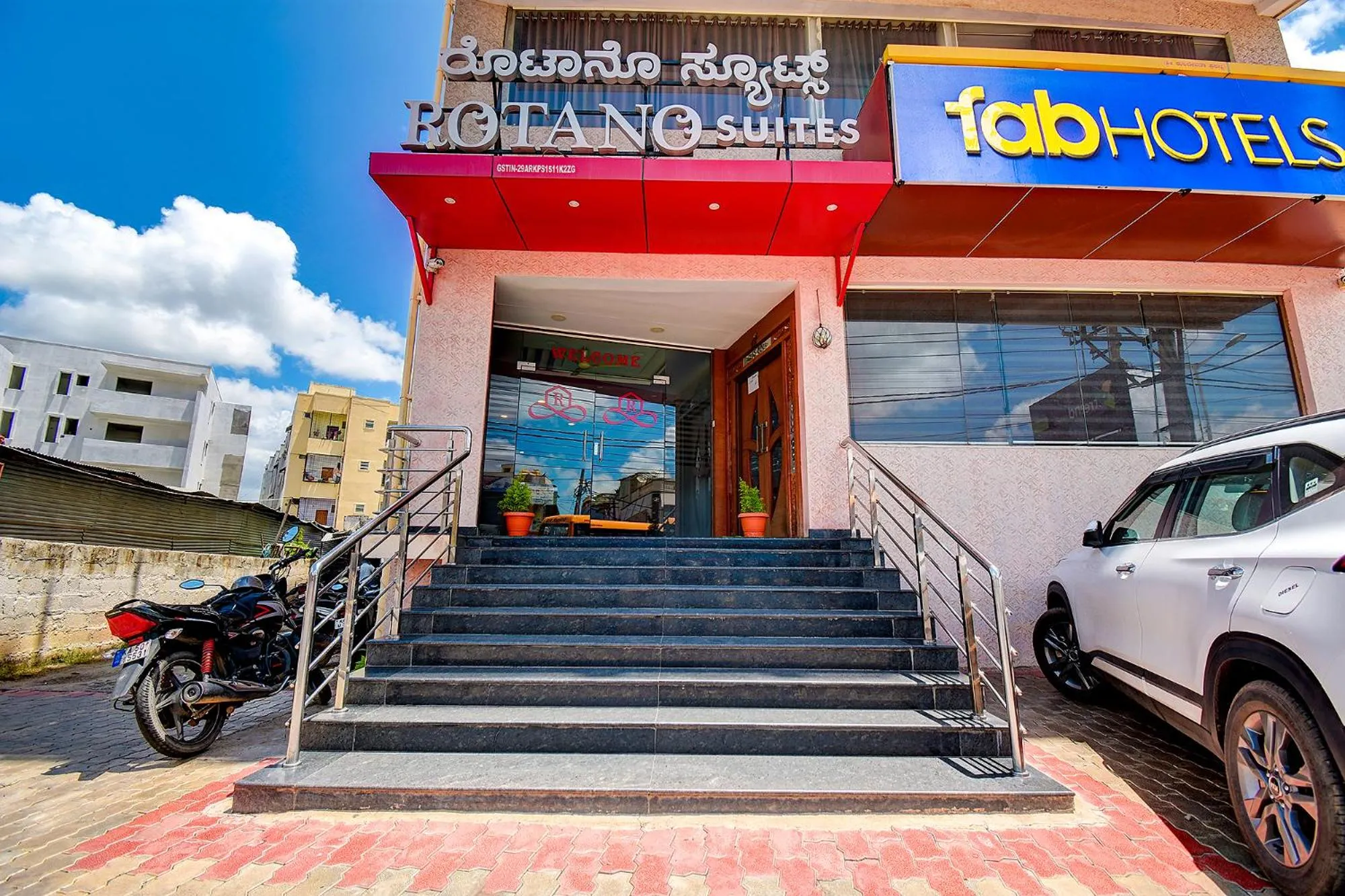 Facade/entrance in FabHotel Rotano Suites - Yelahanka