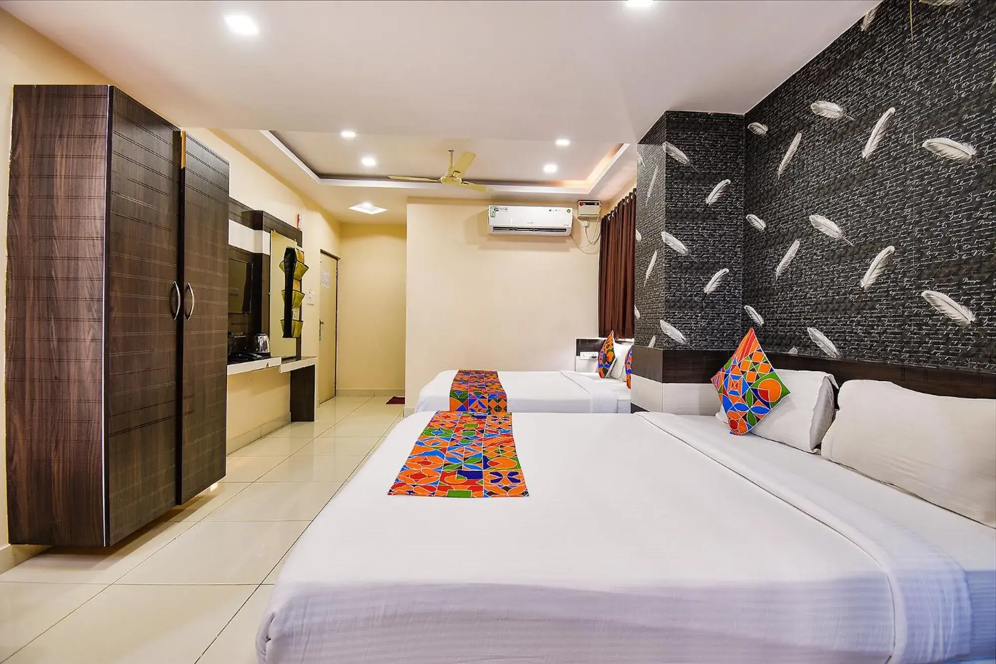 Bedroom, Bed in FabHotel Rotano Suites - Yelahanka Bedroom, Bed in FabHotel Rotano Suites - Yelahanka