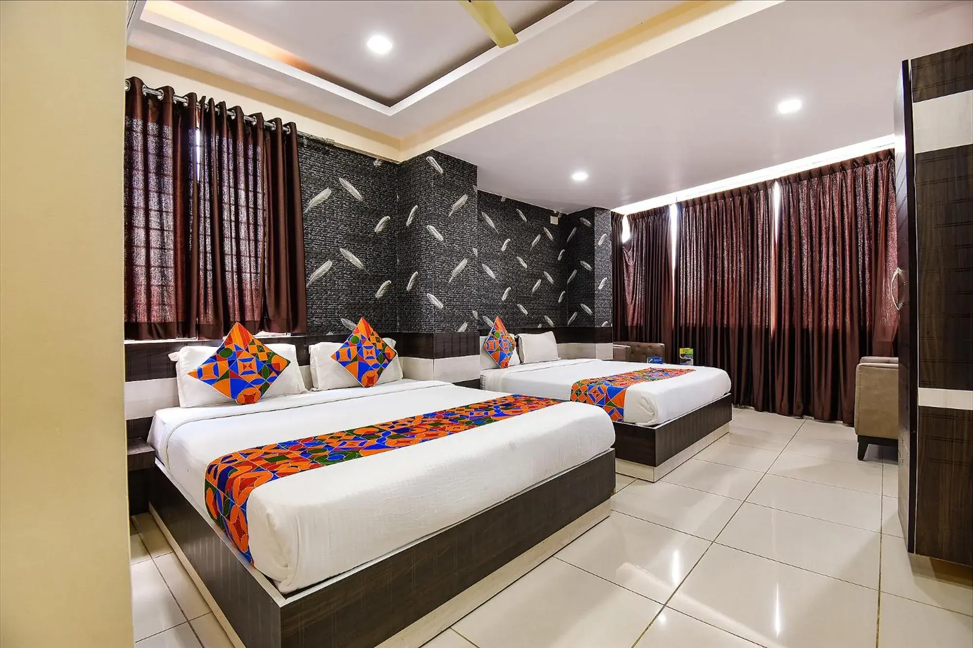 Bedroom, Bed in FabHotel Rotano Suites - Yelahanka Bedroom, Bed in FabHotel Rotano Suites - Yelahanka