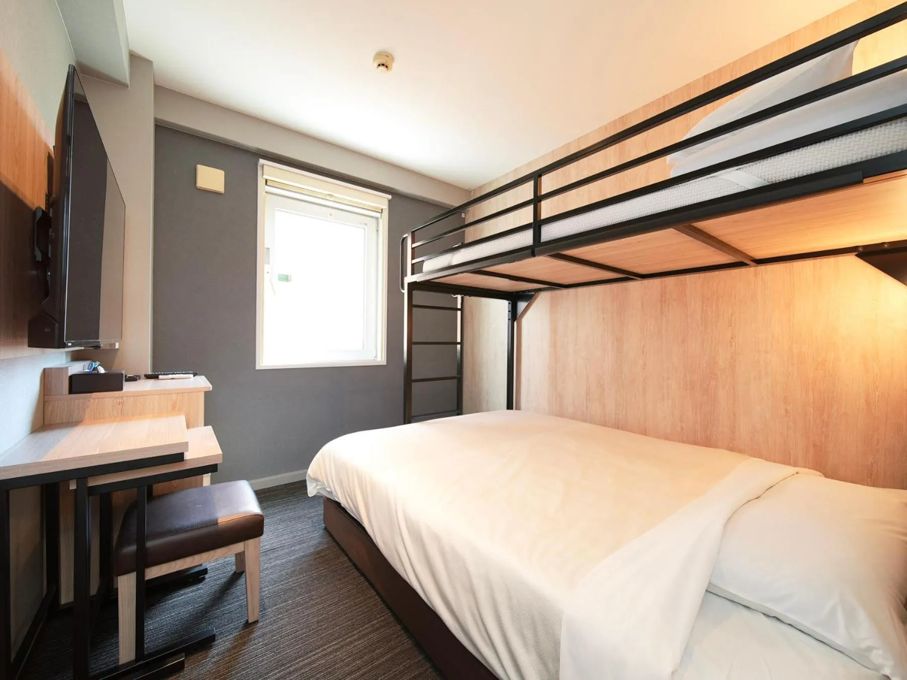 Bed in Super Hotel Hiroshima