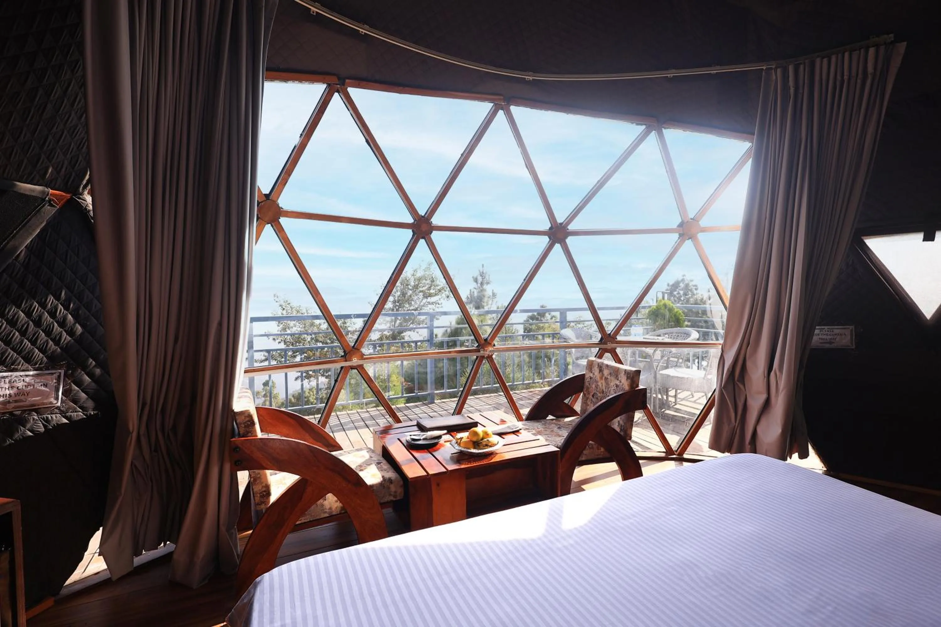 View (from property/room), Bed in ECKO Kasang Regency Hill Resort