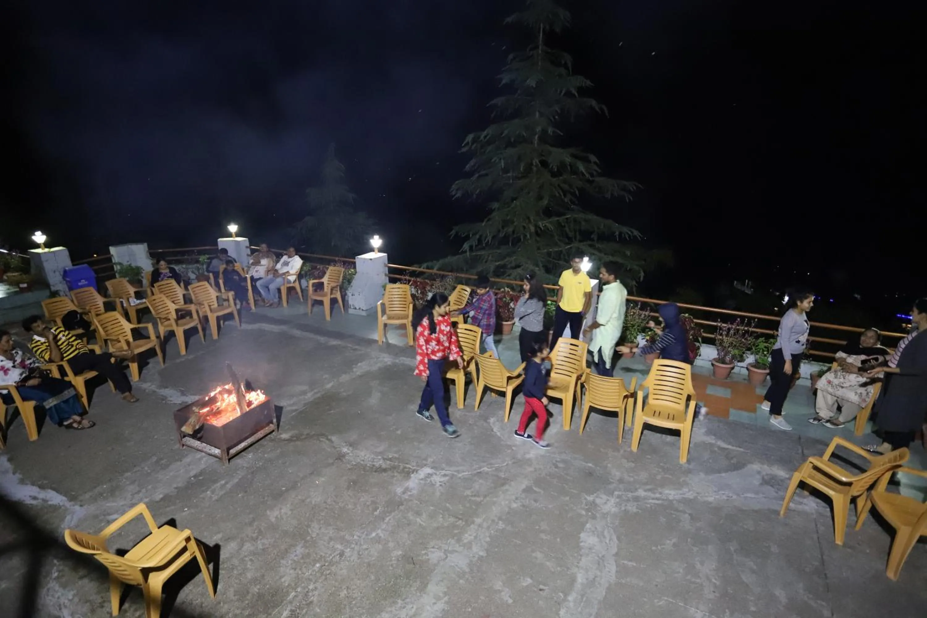 Evening entertainment in ECKO Kasang Regency Hill Resort