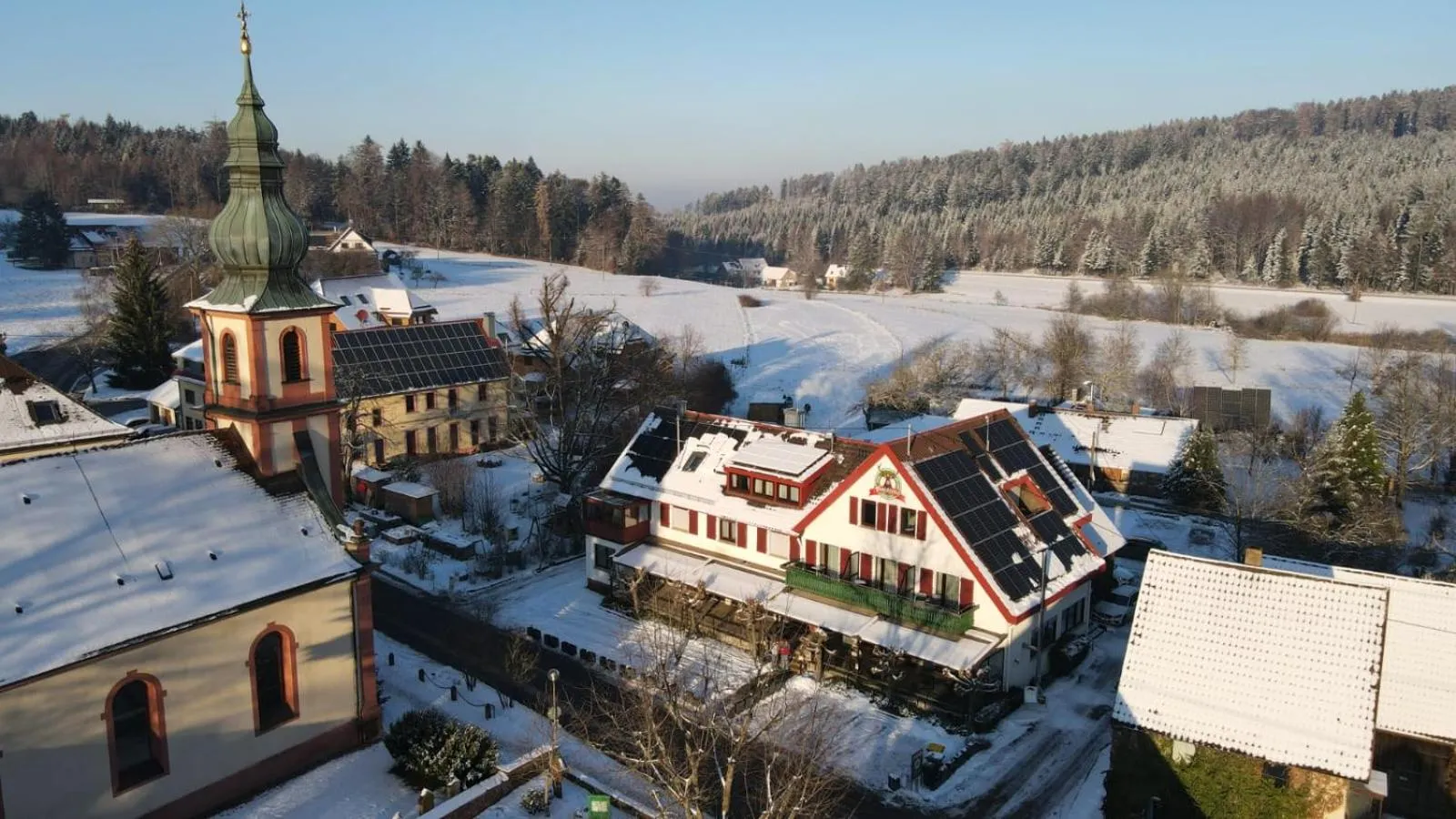 Property building in Hotel Platzhirsch