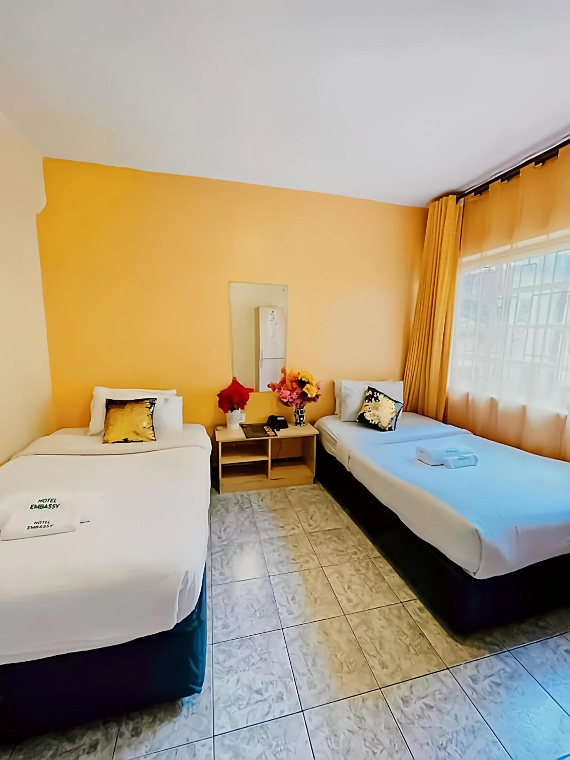 Bed in Hotel Embassy