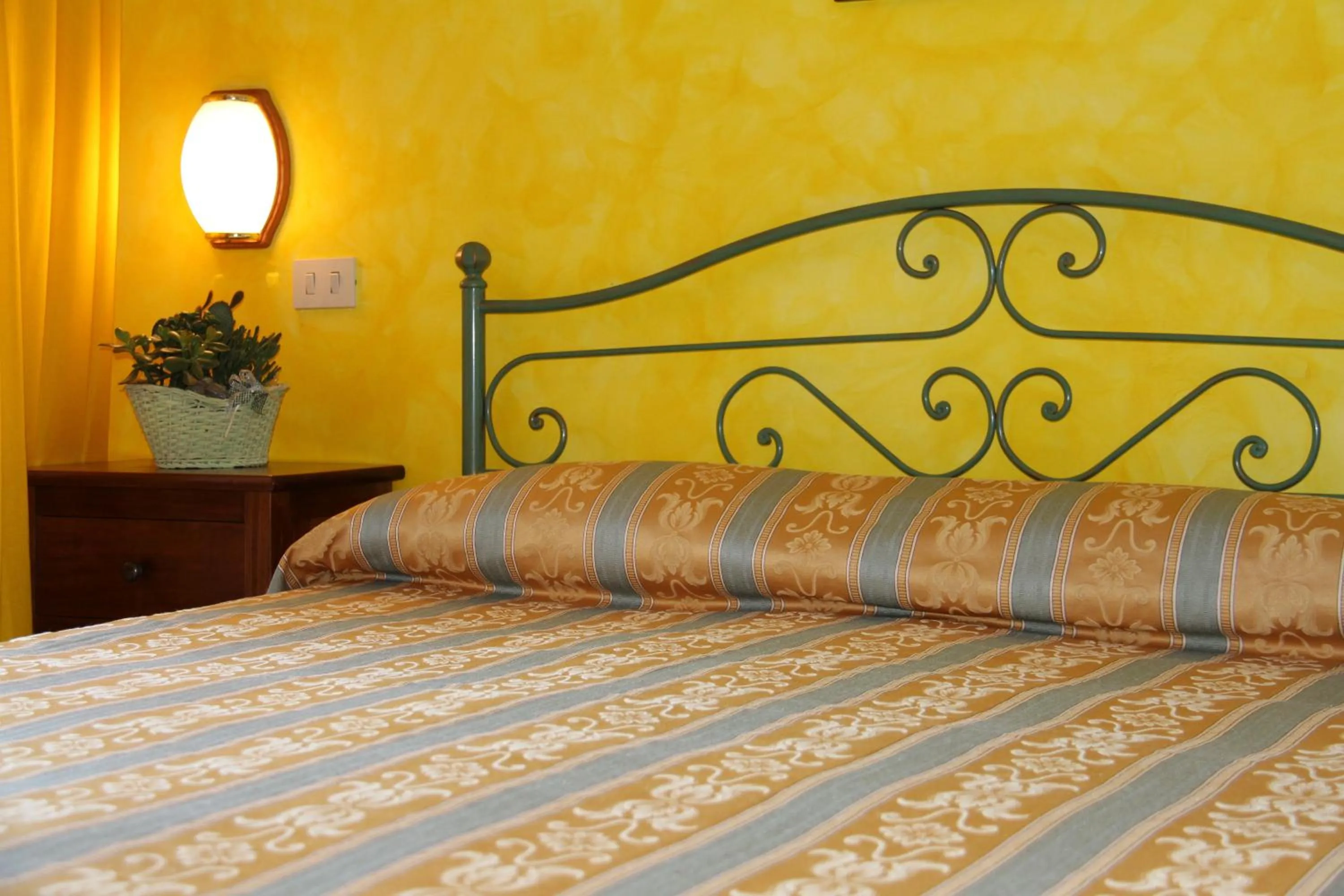Decorative detail, Bed in Hotel I Platani