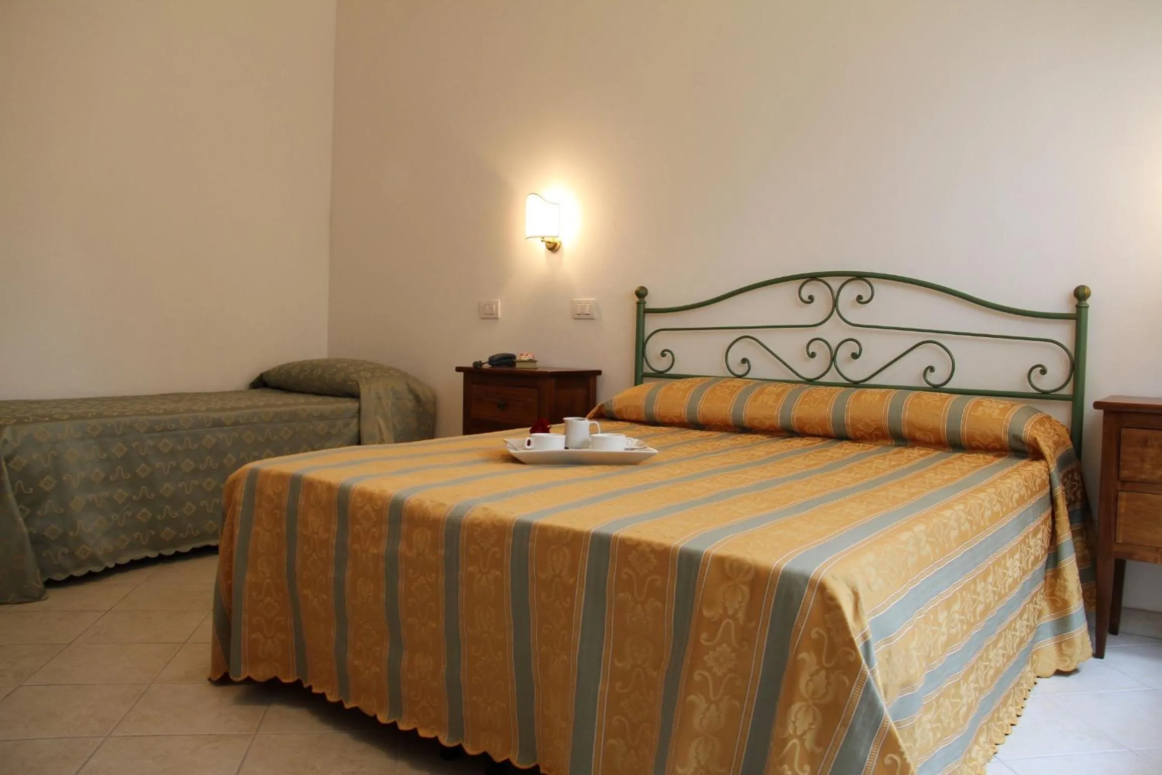 Decorative detail, Bed in Hotel I Platani