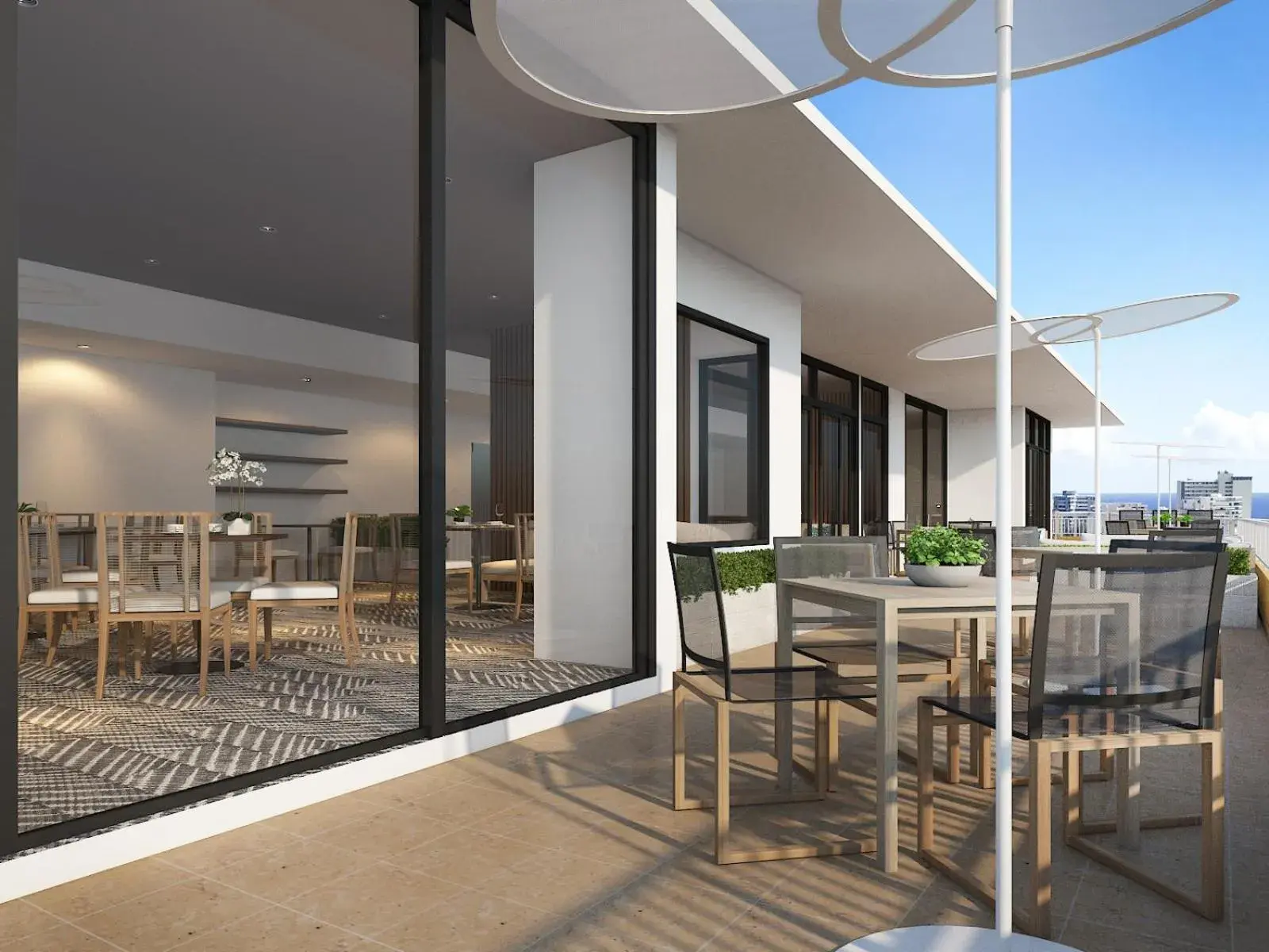 Breakfast in The Twin Fin Hotel Breakfast in The Twin Fin Hotel